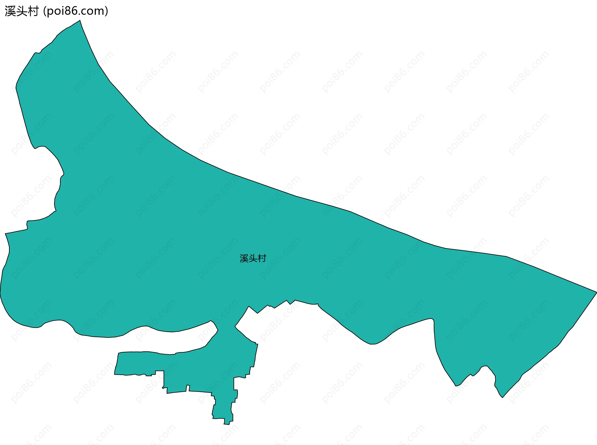 溪头村边界地图
