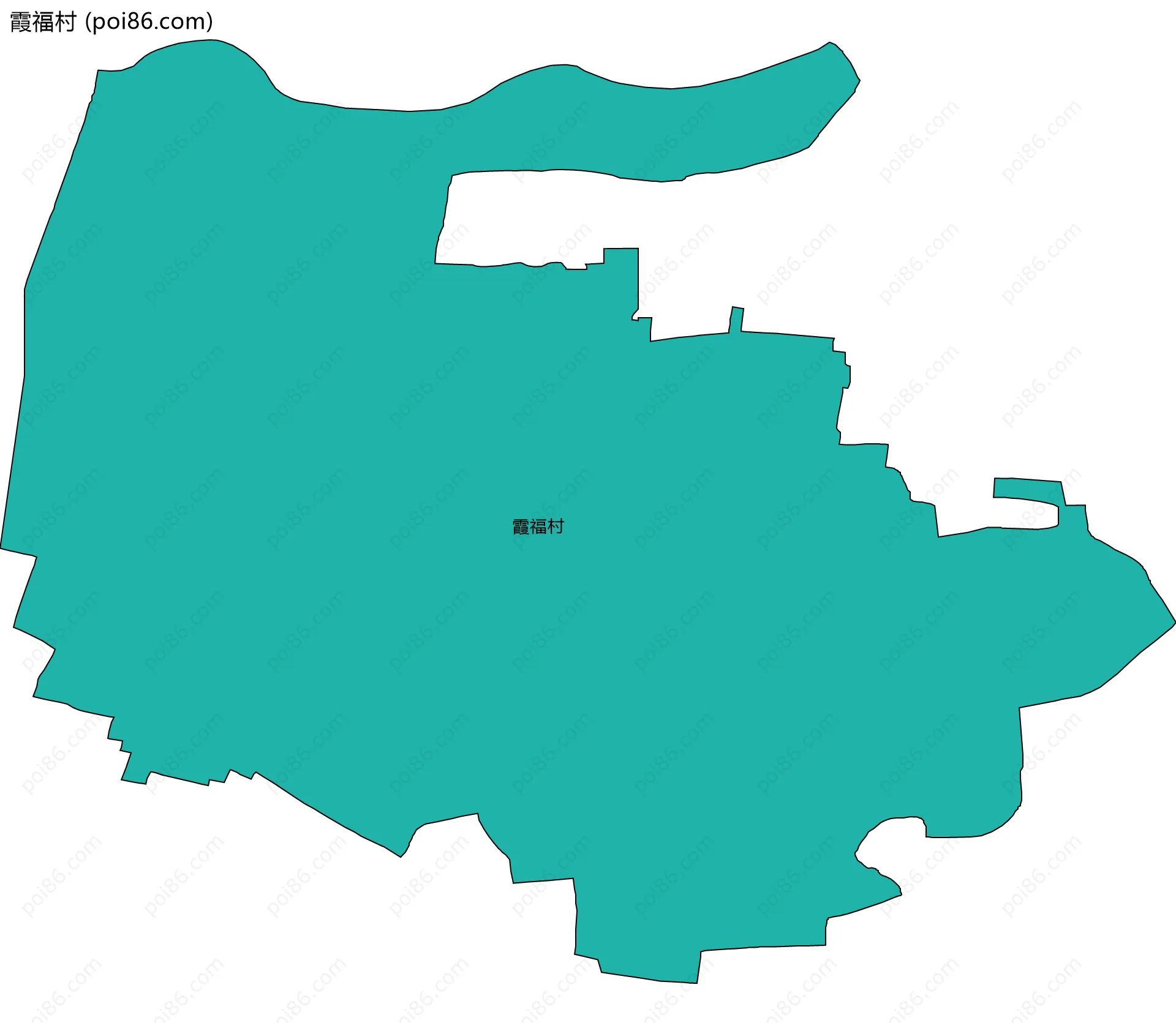 霞福村边界地图