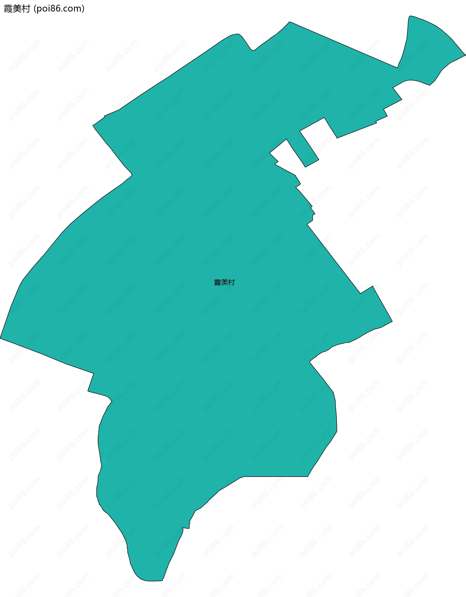 霞美村边界地图