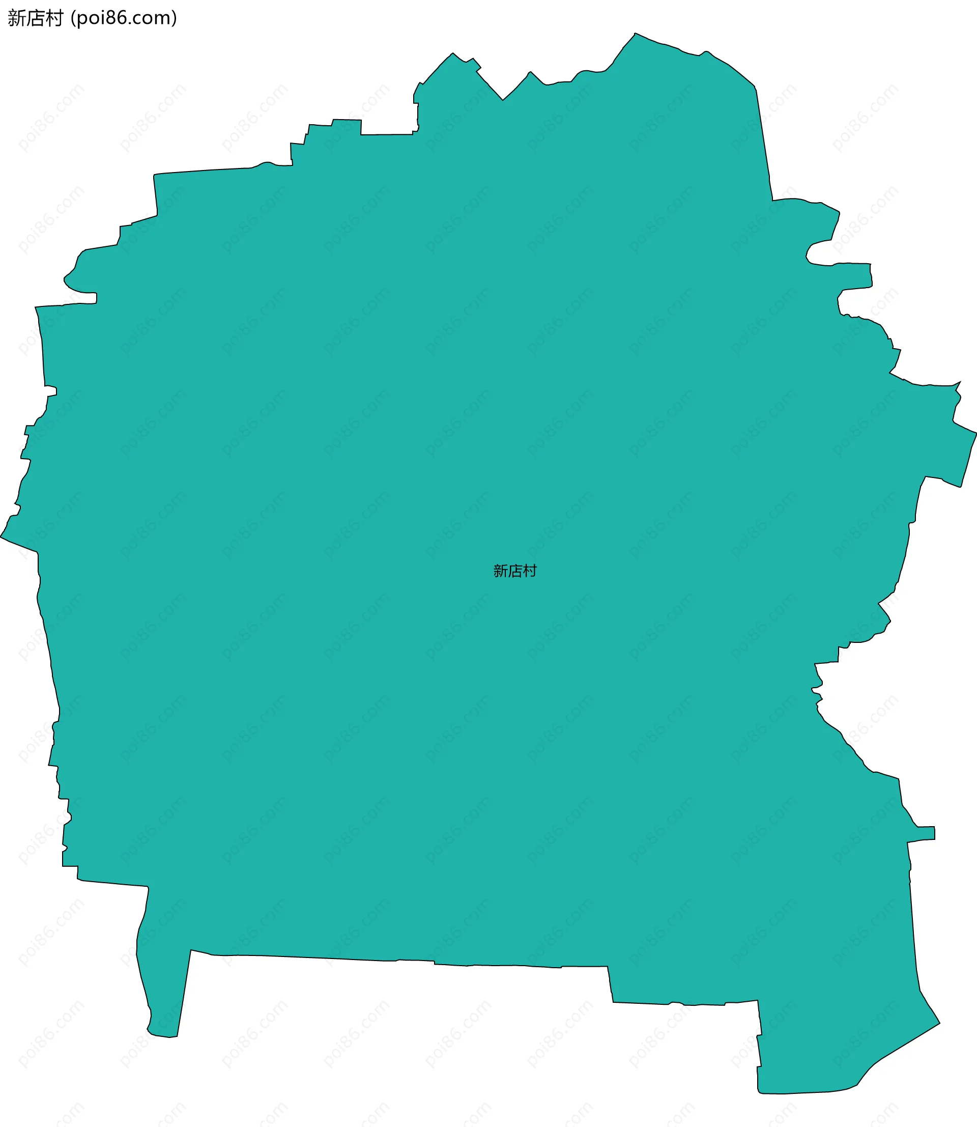 新店村边界地图