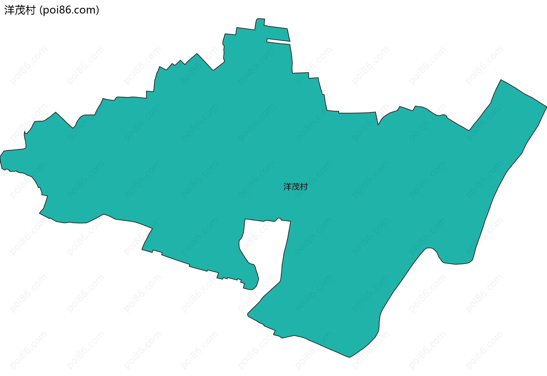 洋茂村边界地图