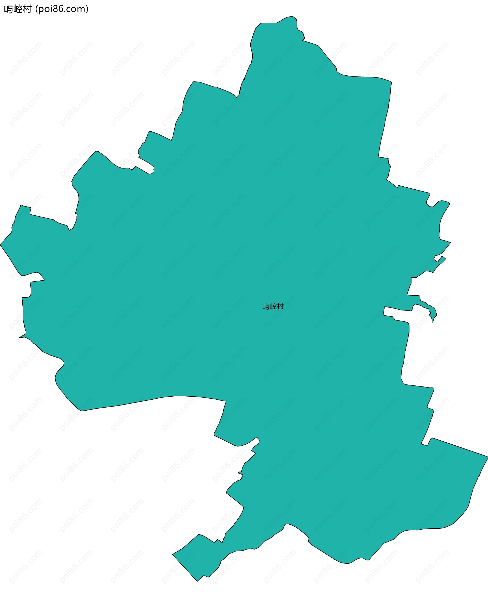 屿崆村边界地图