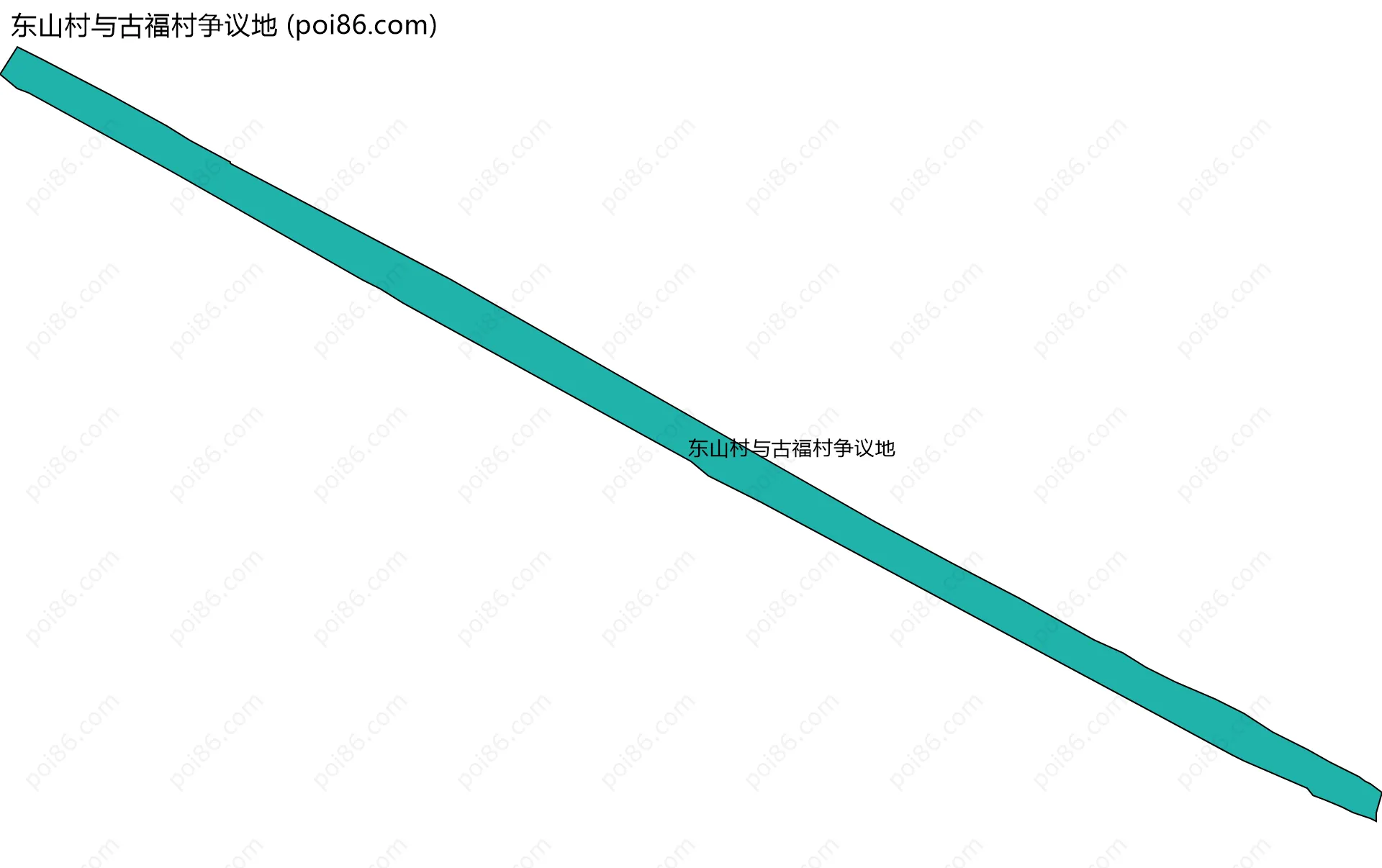 东山村与古福村争议地边界地图