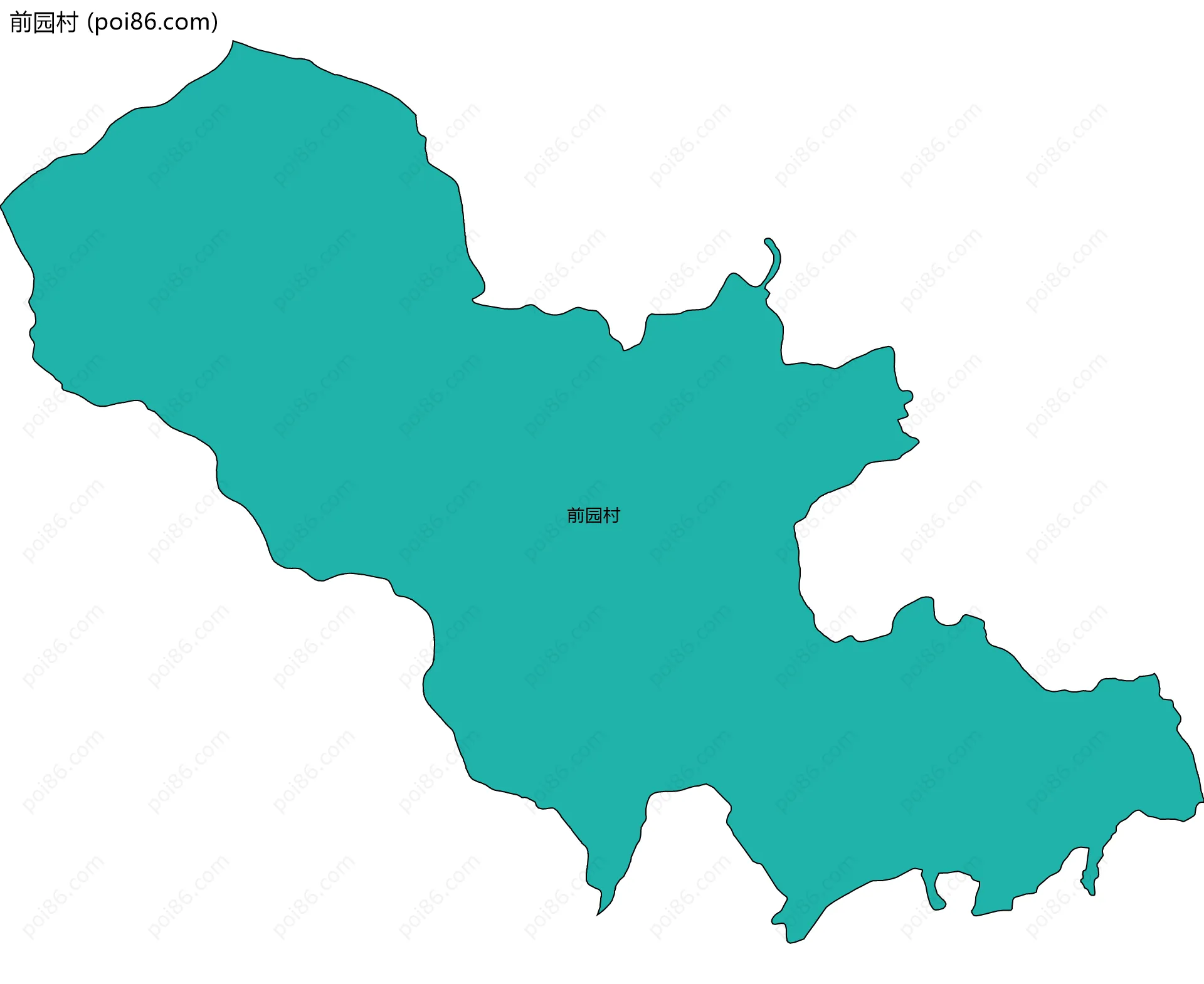 前园村边界地图