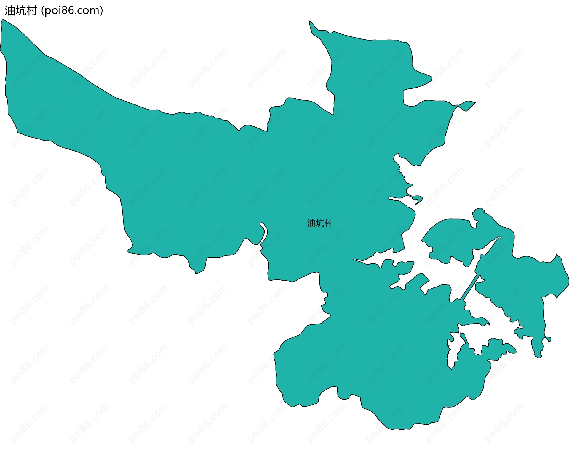 油坑村边界地图