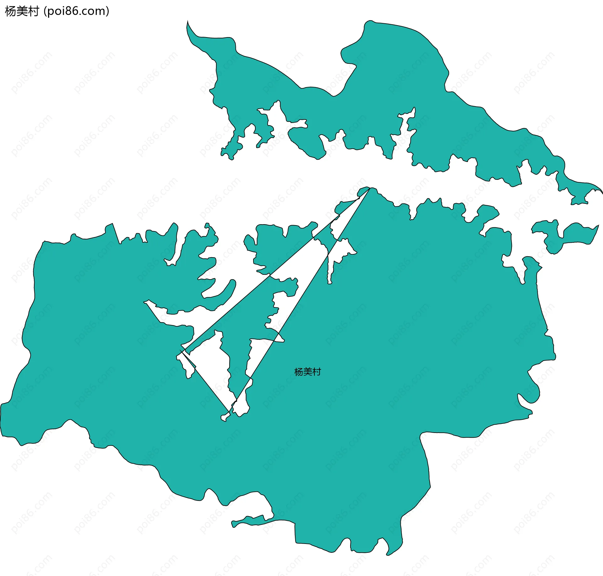 杨美村边界地图