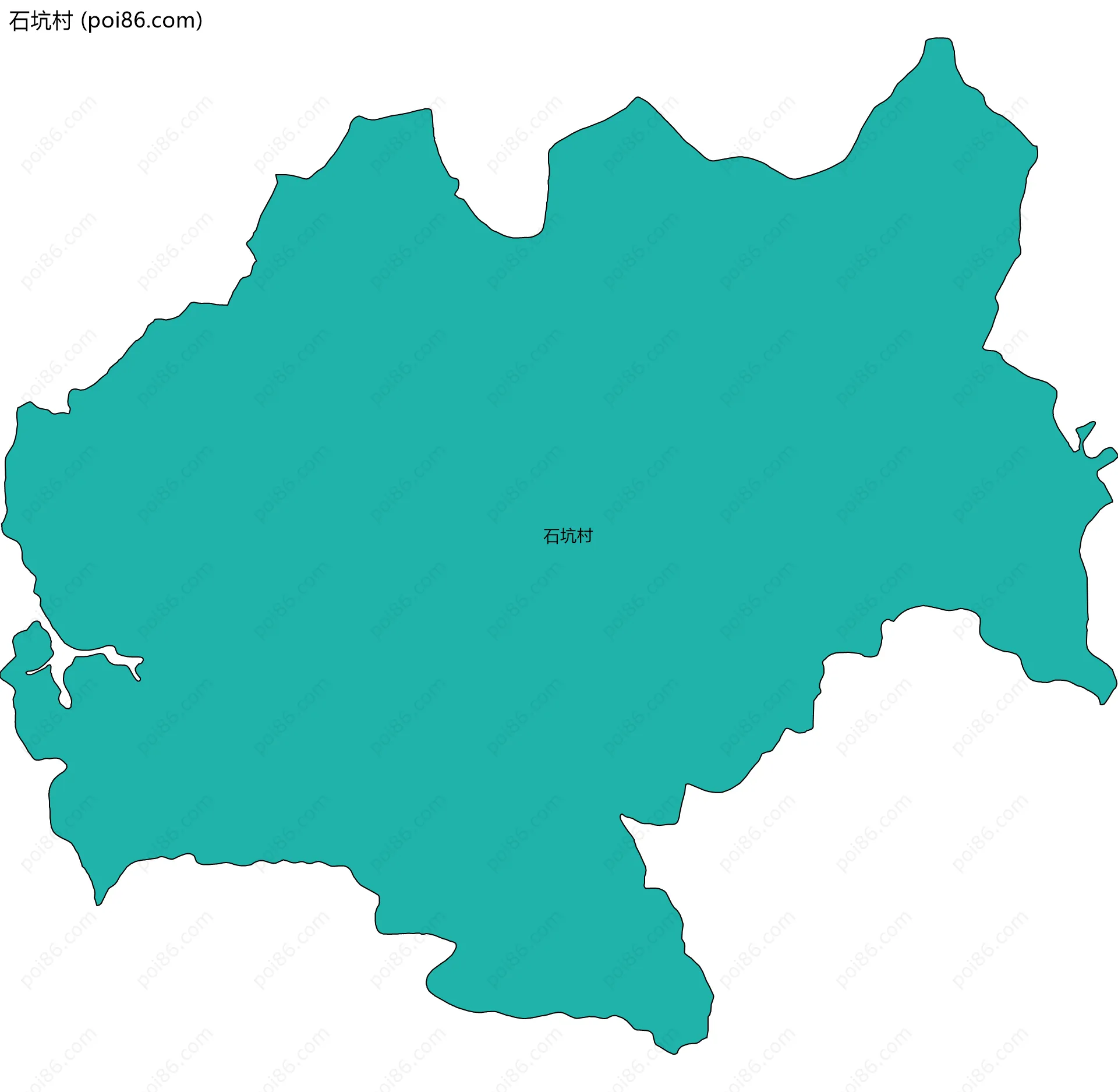 石坑村边界地图
