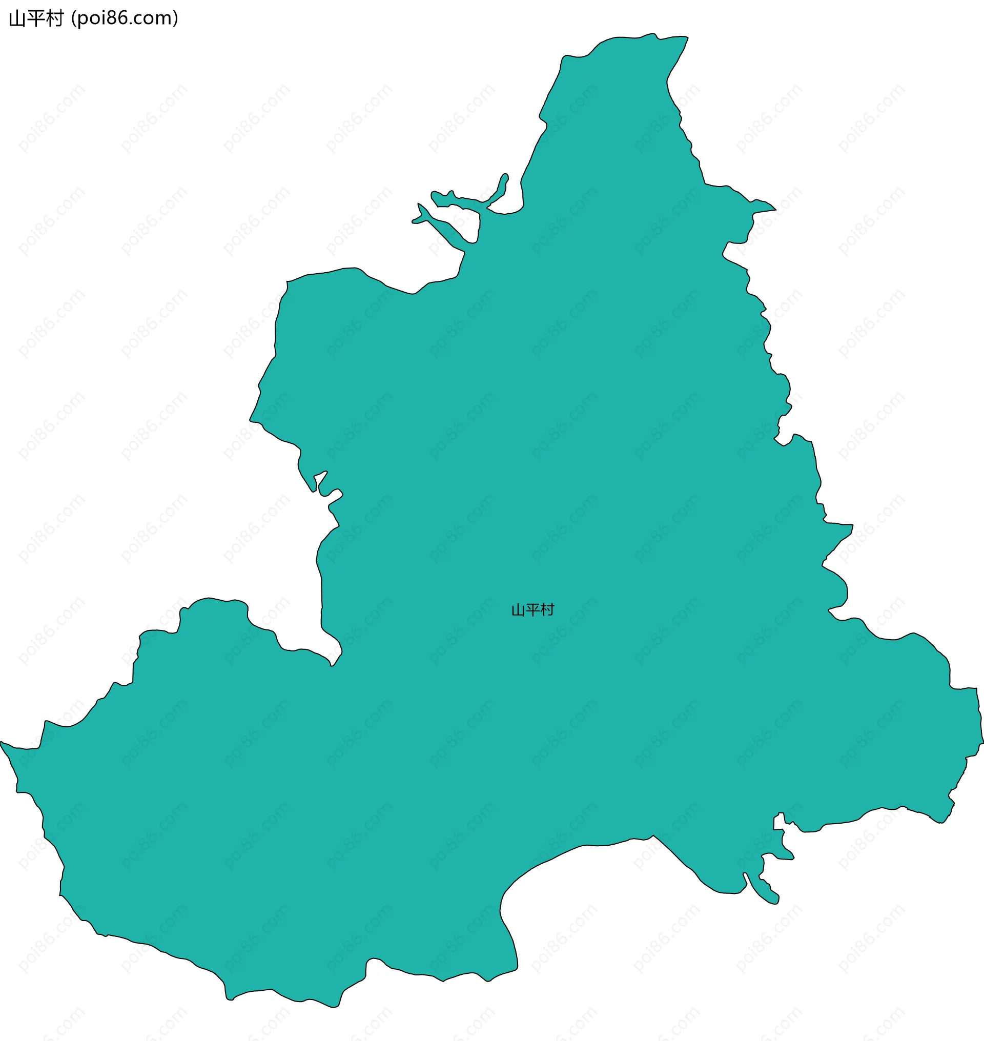 山平村边界地图