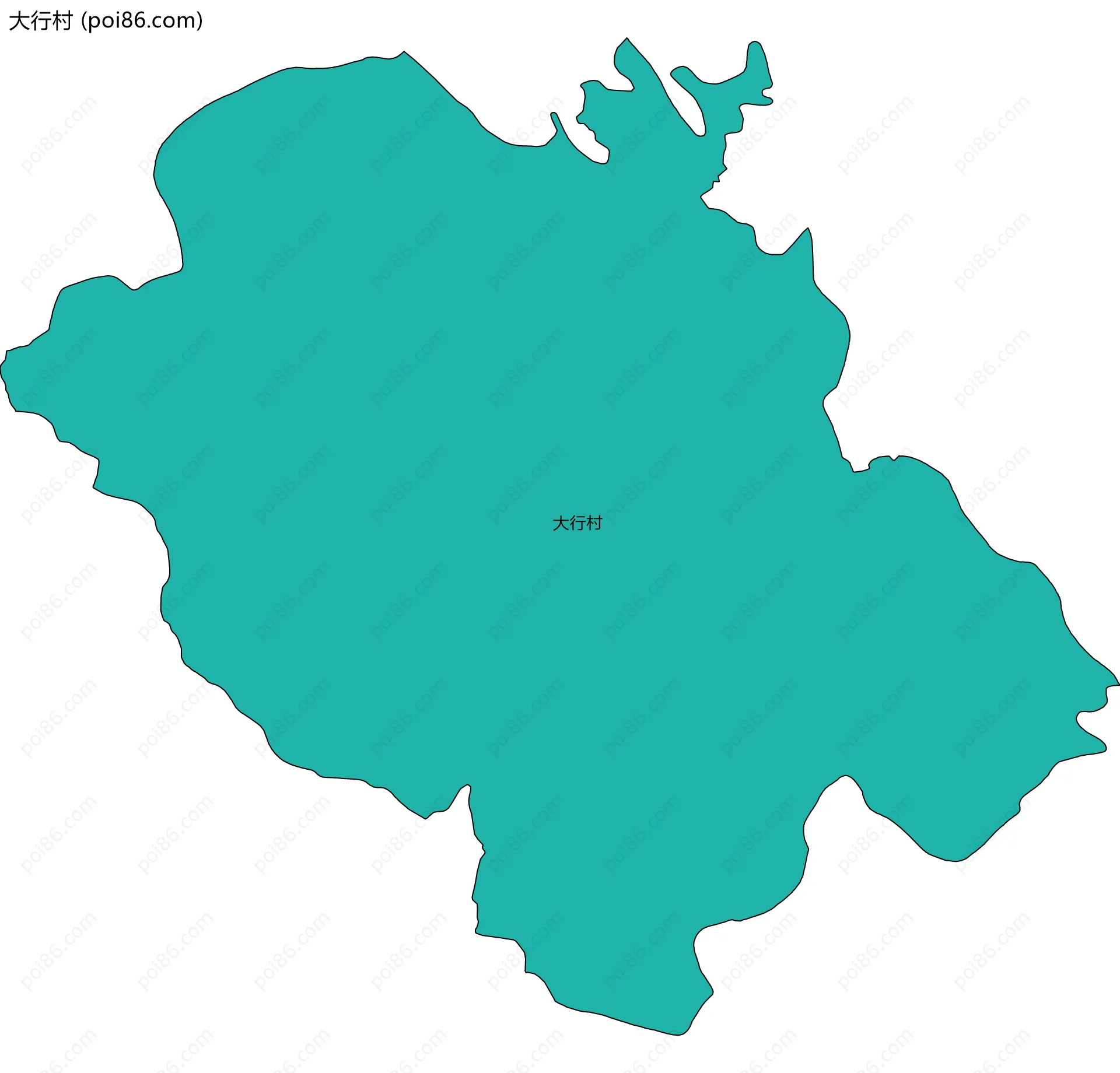 大行村边界地图