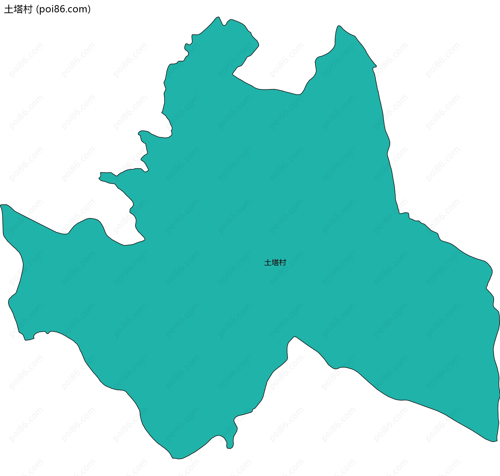 土塔村边界地图