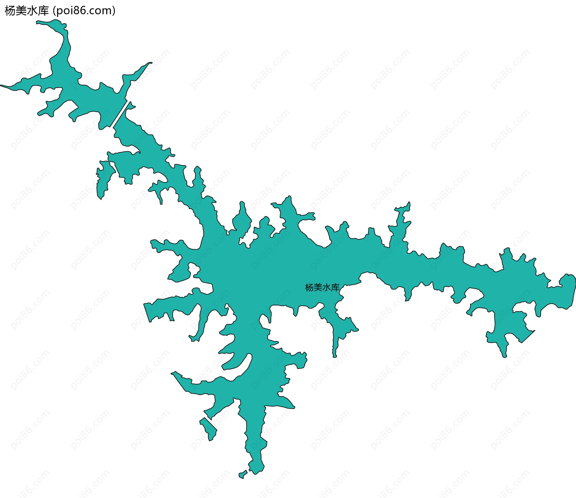 杨美水库边界地图