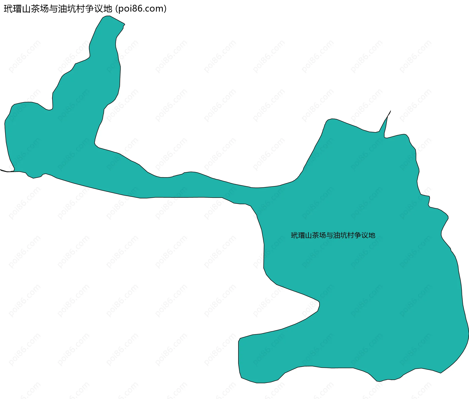 玳瑁山茶场与油坑村争议地边界地图