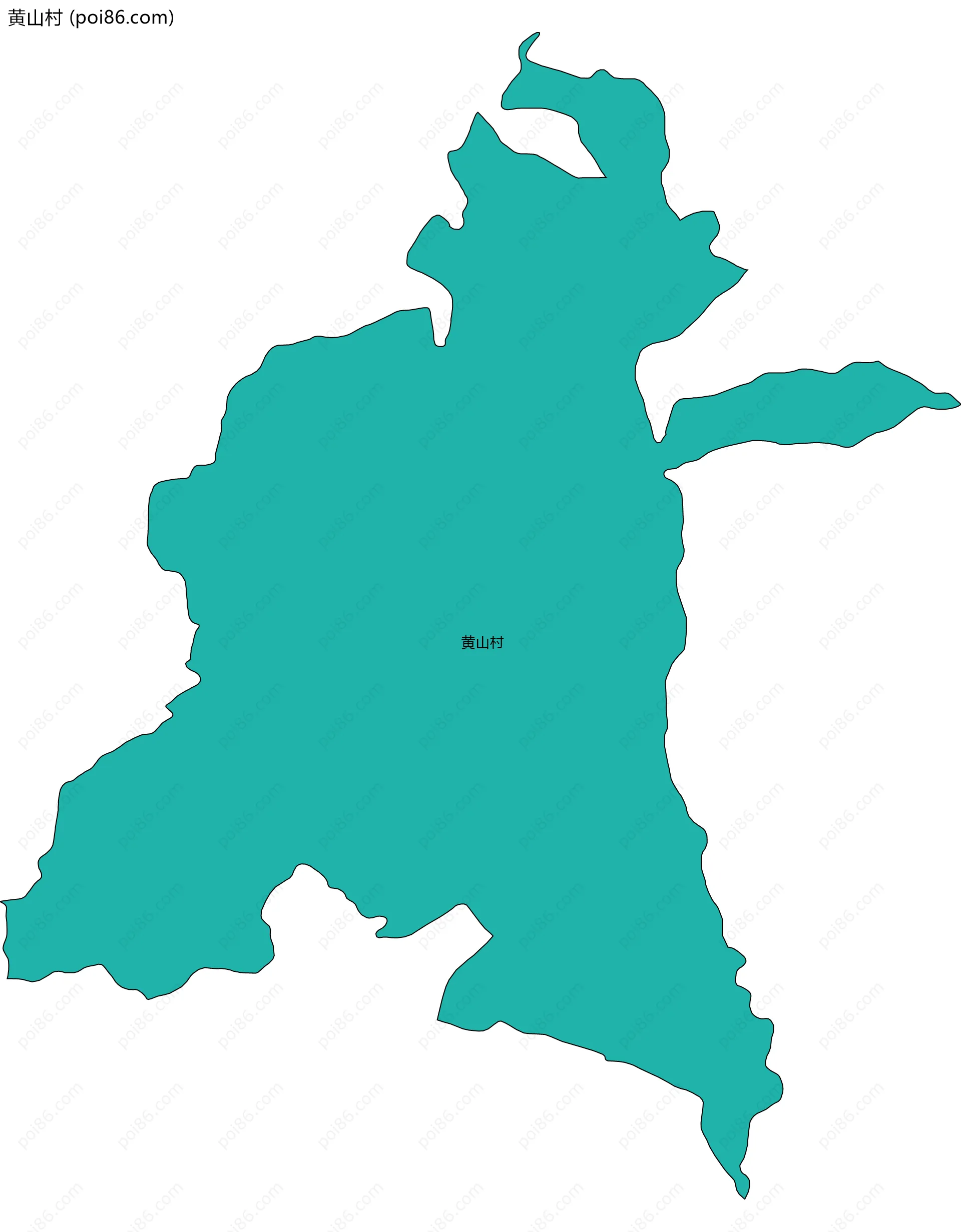 黄山村边界地图