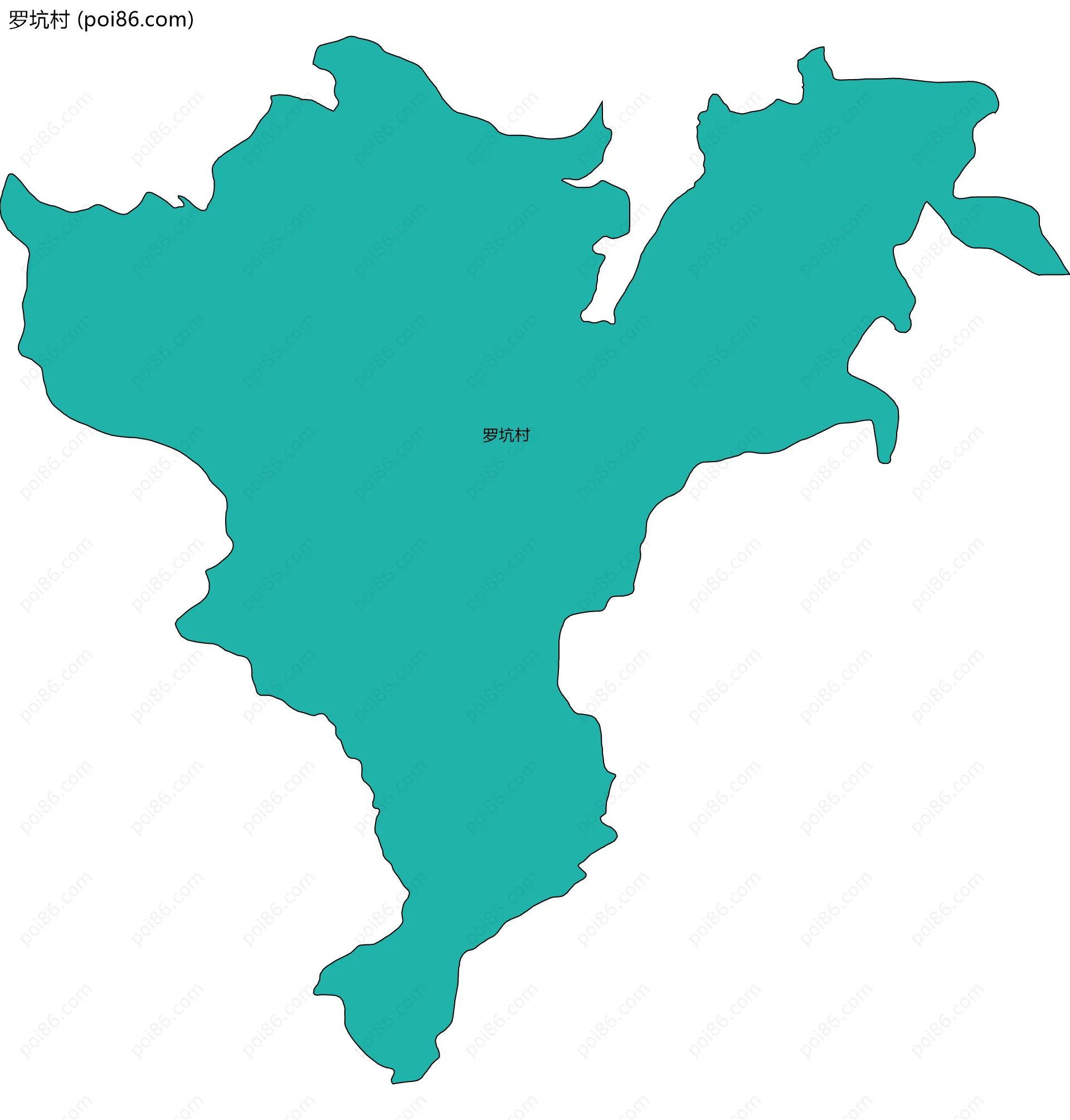 罗坑村边界地图