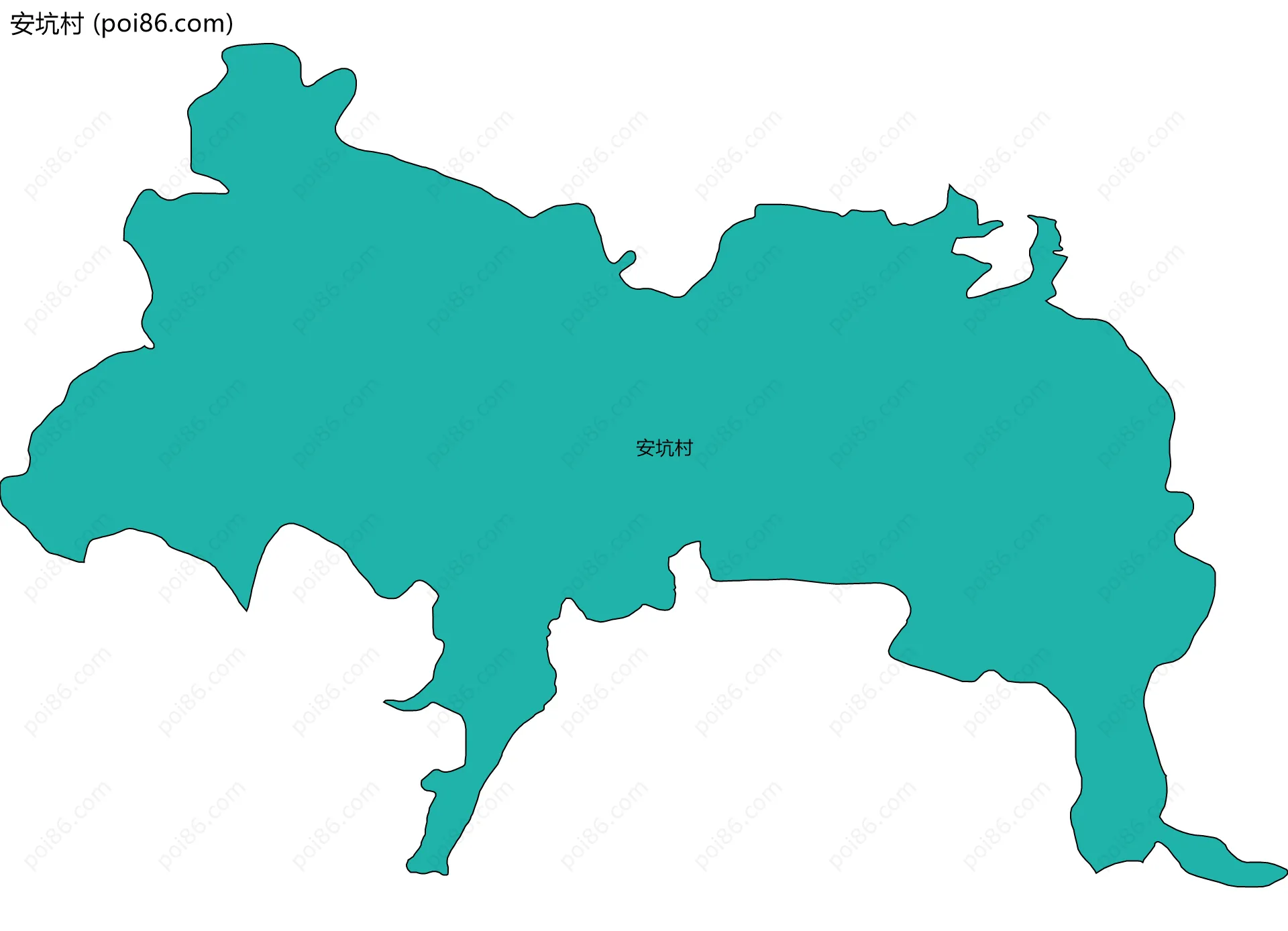 安坑村边界地图