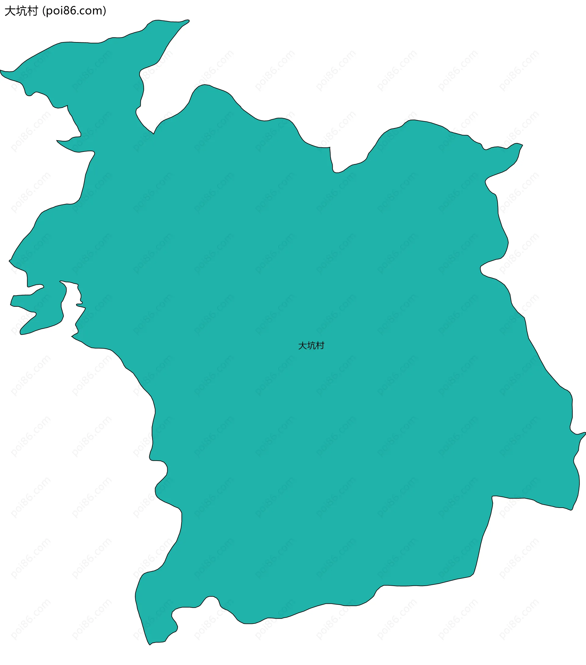 大坑村边界地图