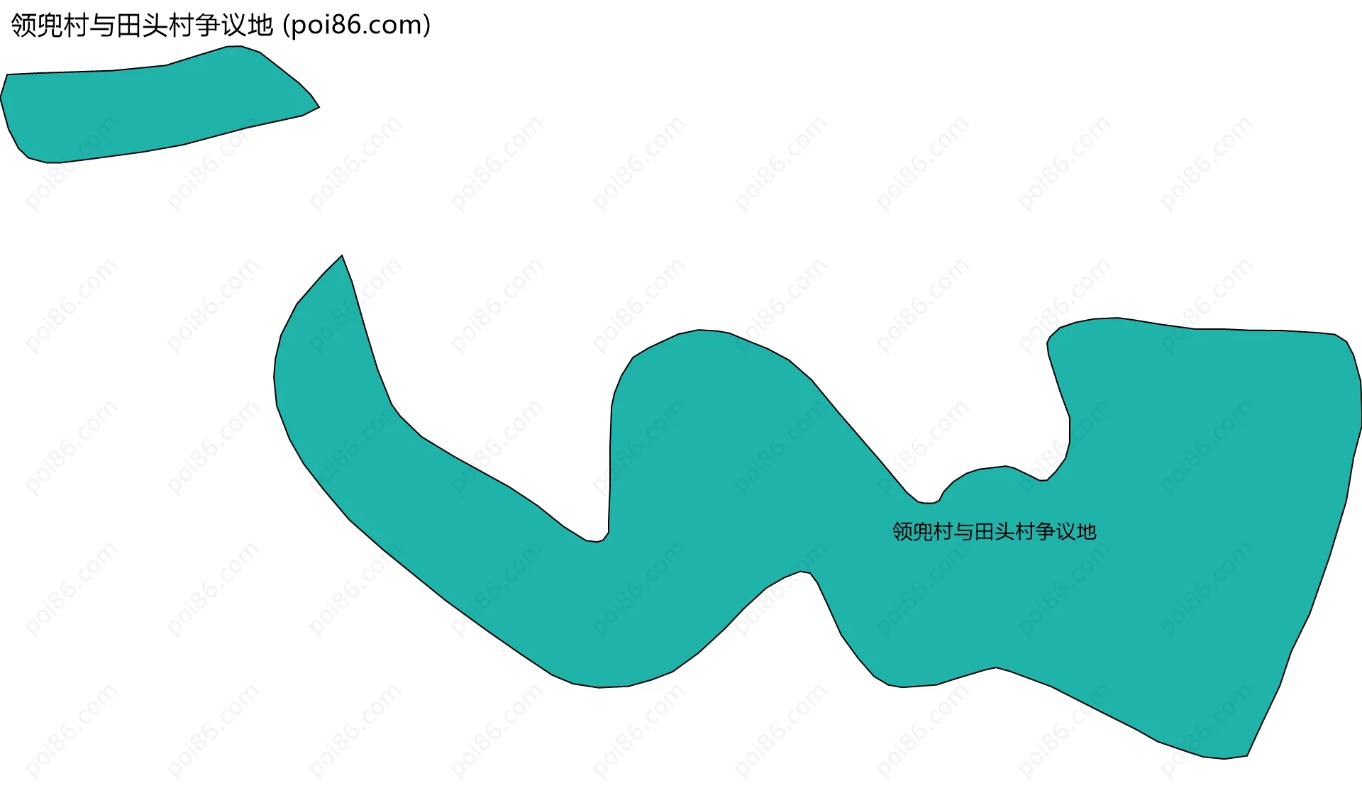 领兜村与田头村争议地边界地图