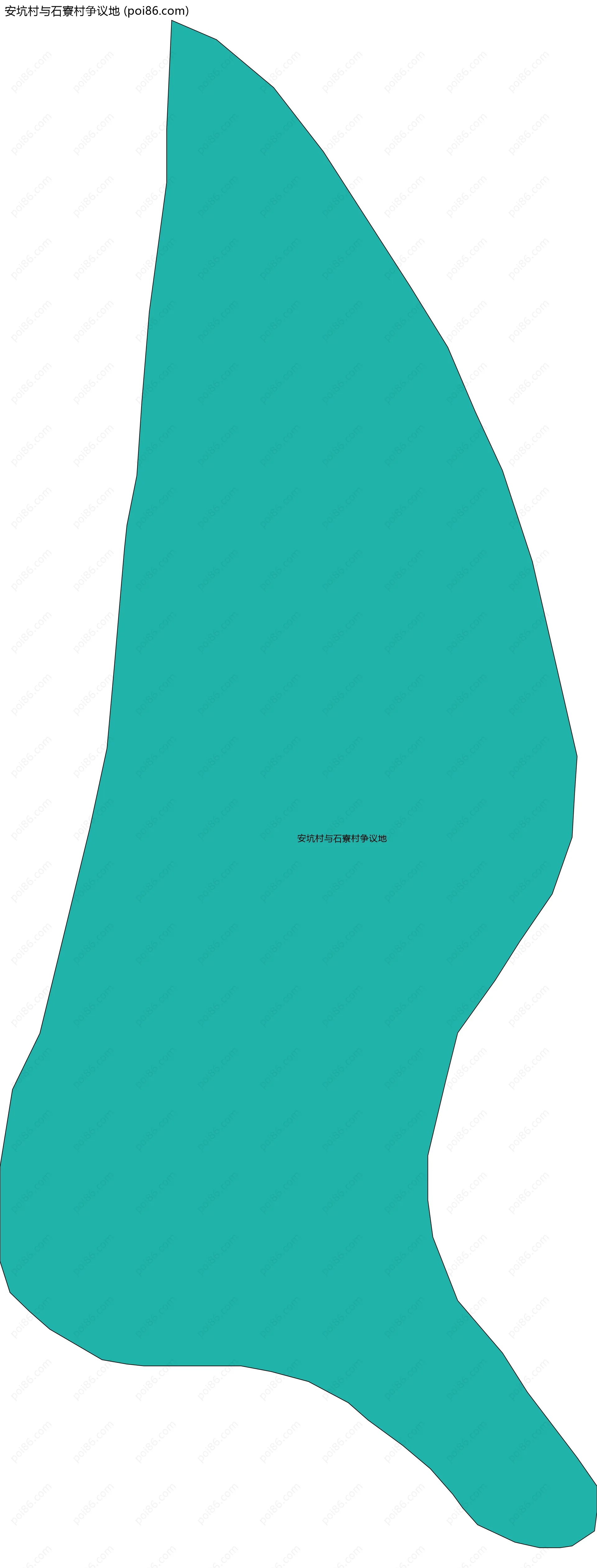 安坑村与石寮村争议地边界地图