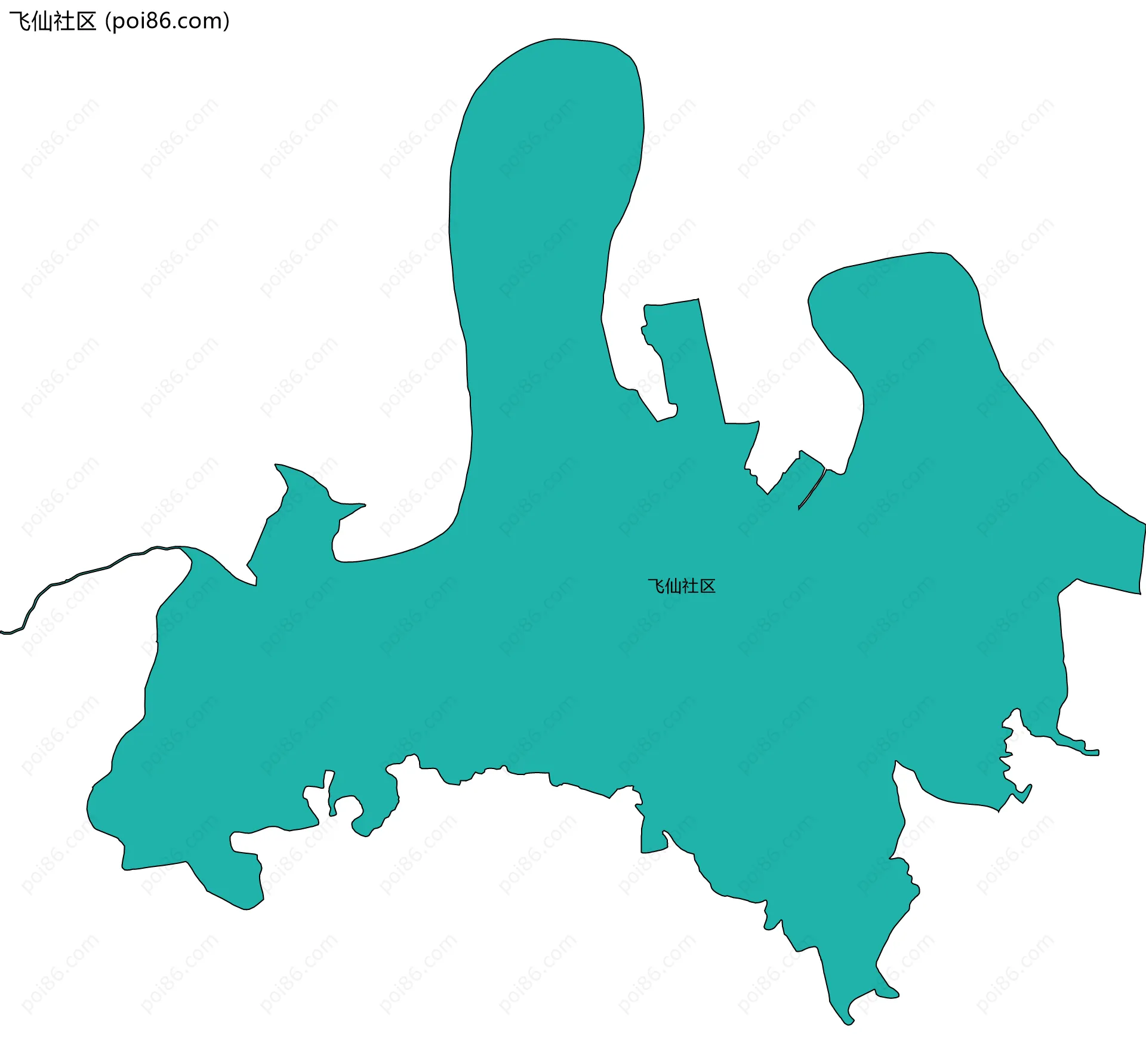 飞仙社区边界地图