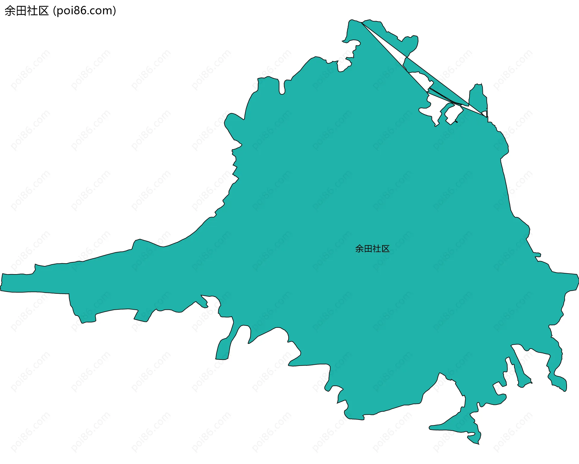 余田社区边界地图