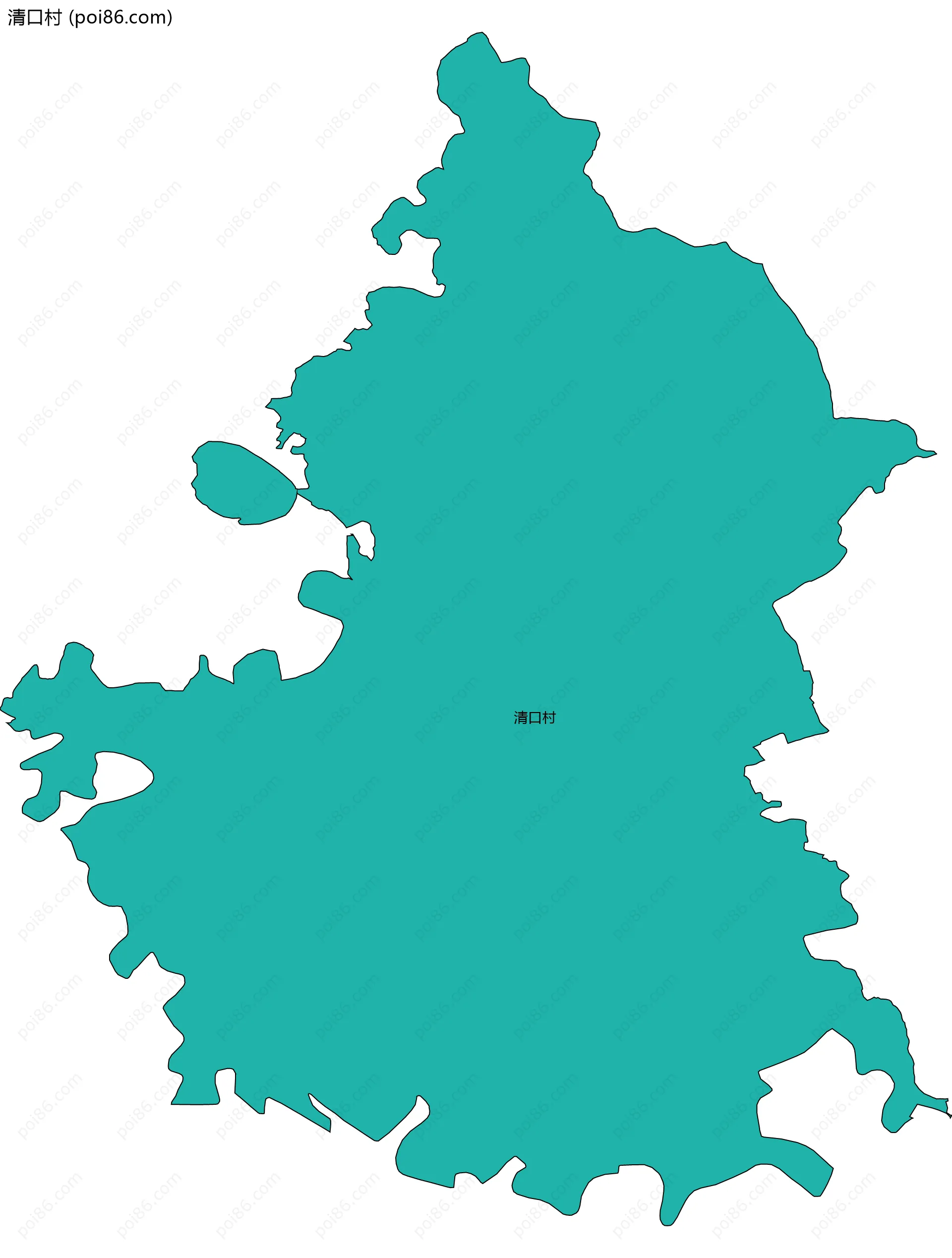 清口村边界地图