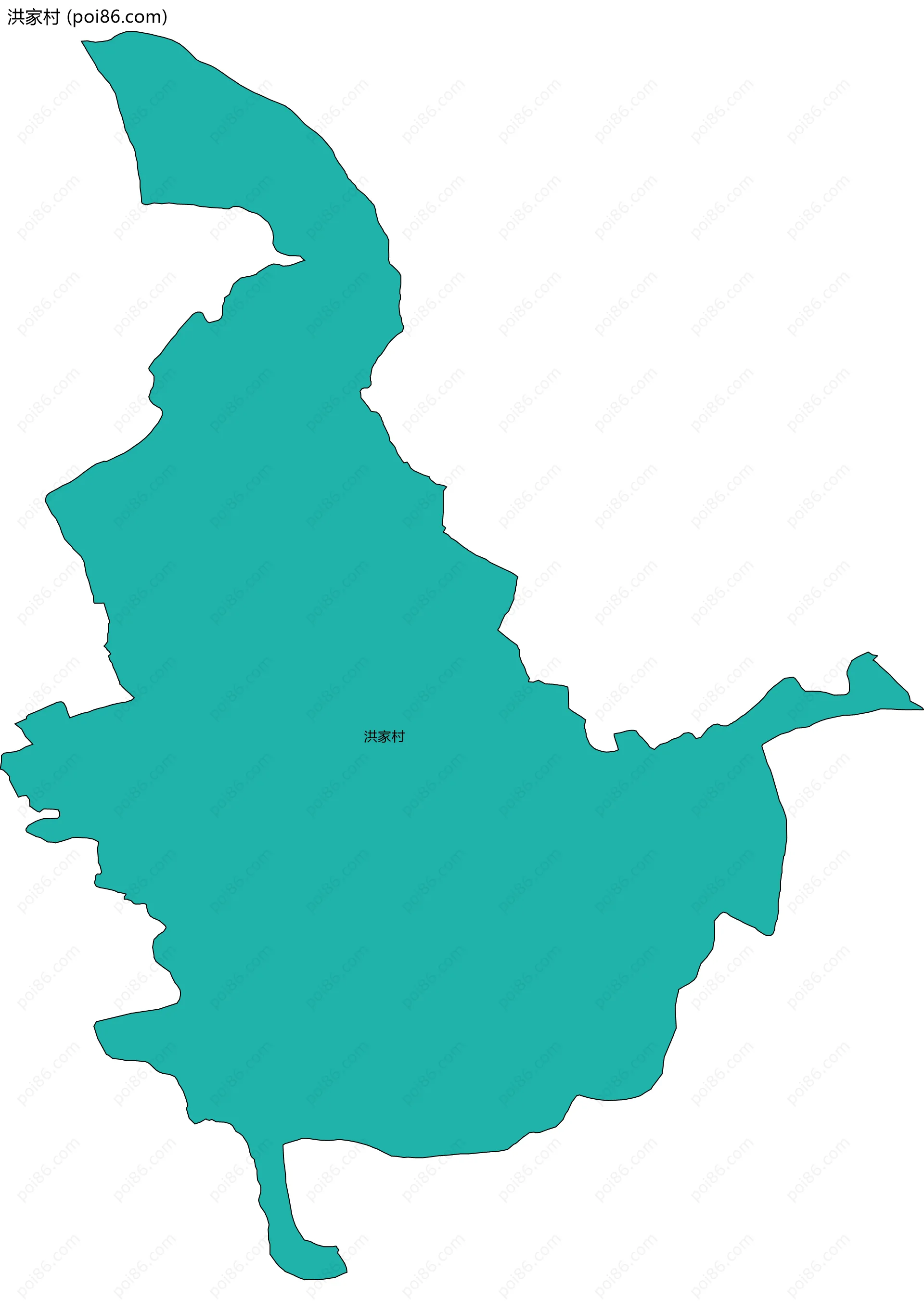 洪家村边界地图