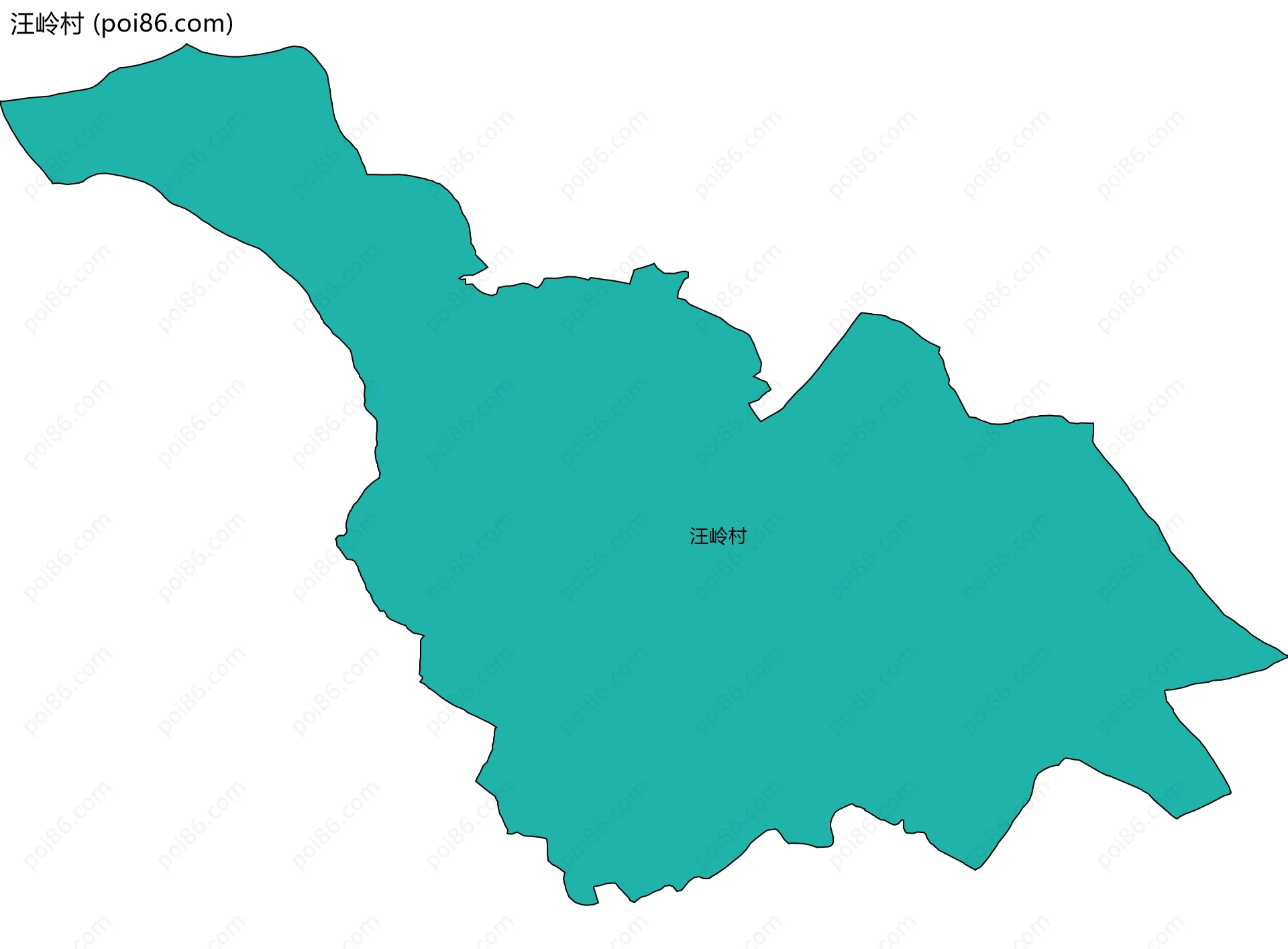汪岭村边界地图