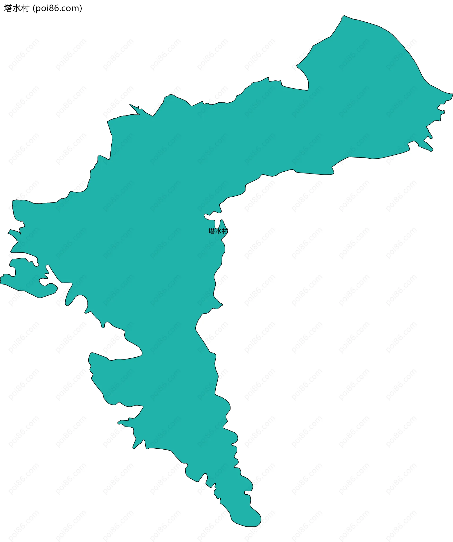 塔水村边界地图