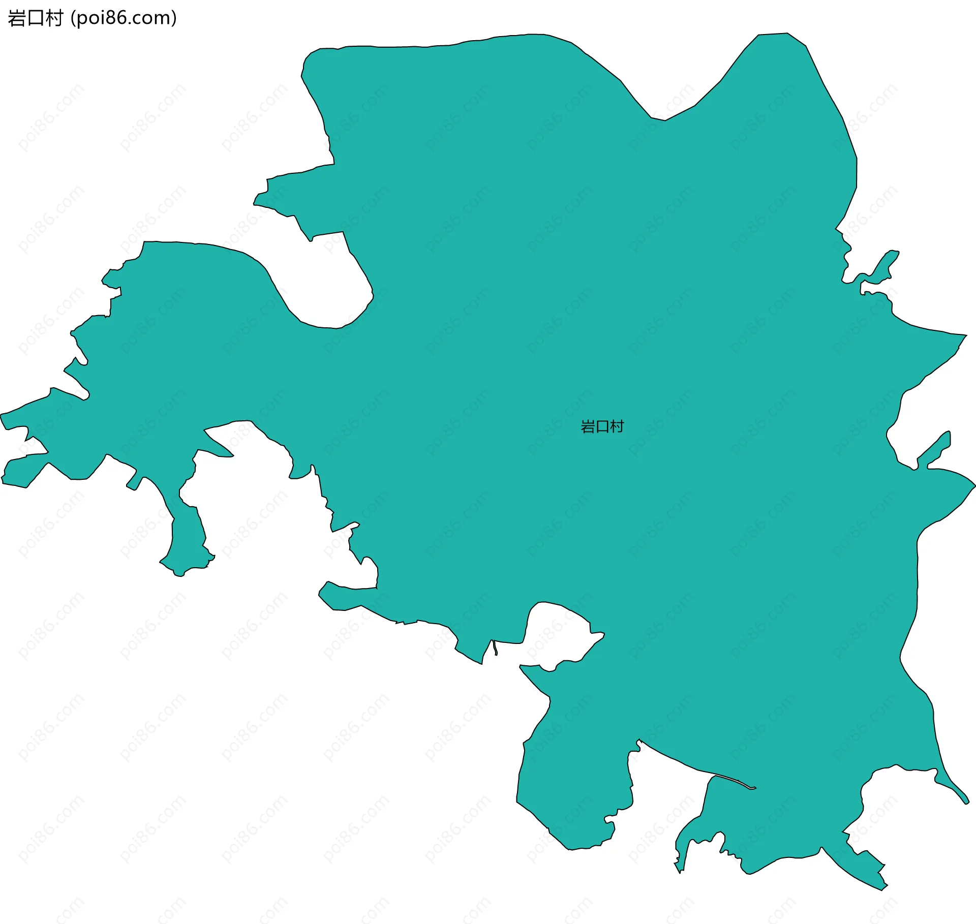 岩口村边界地图