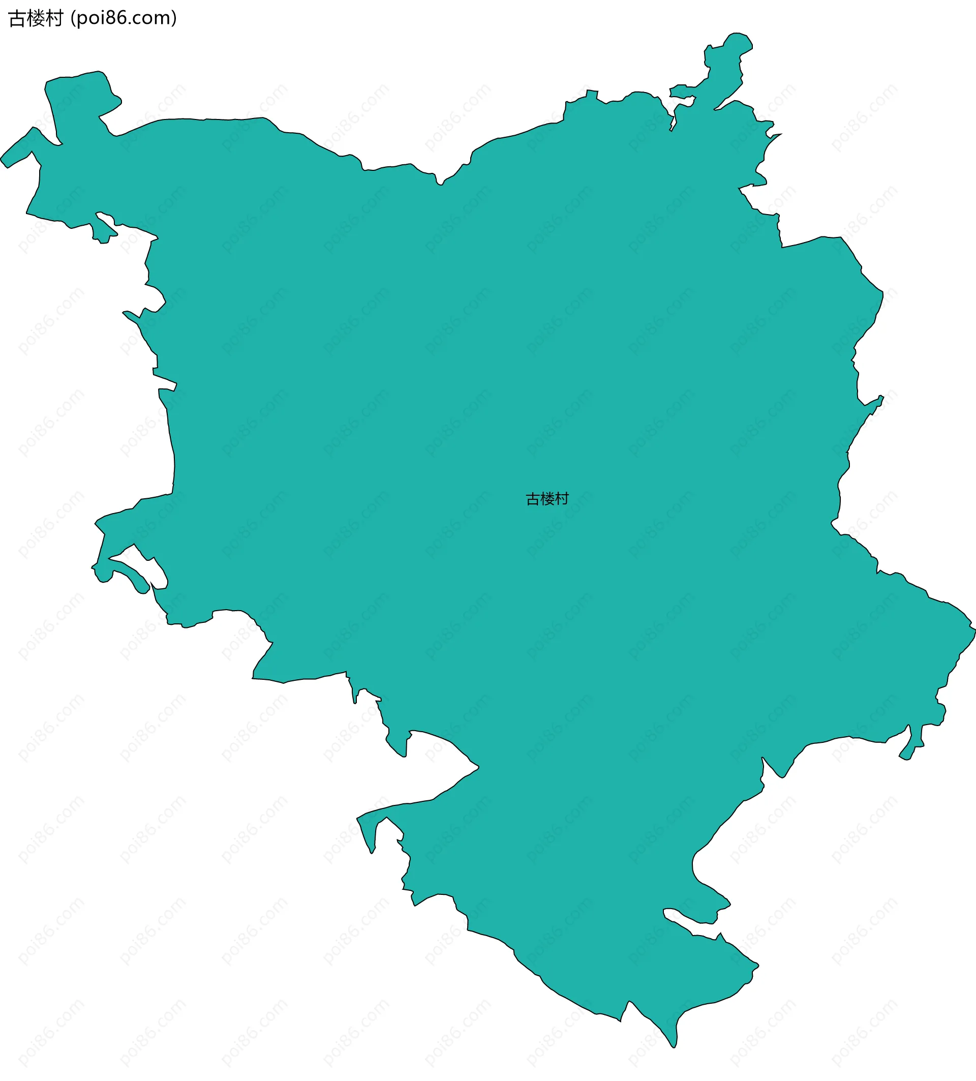 古楼村边界地图