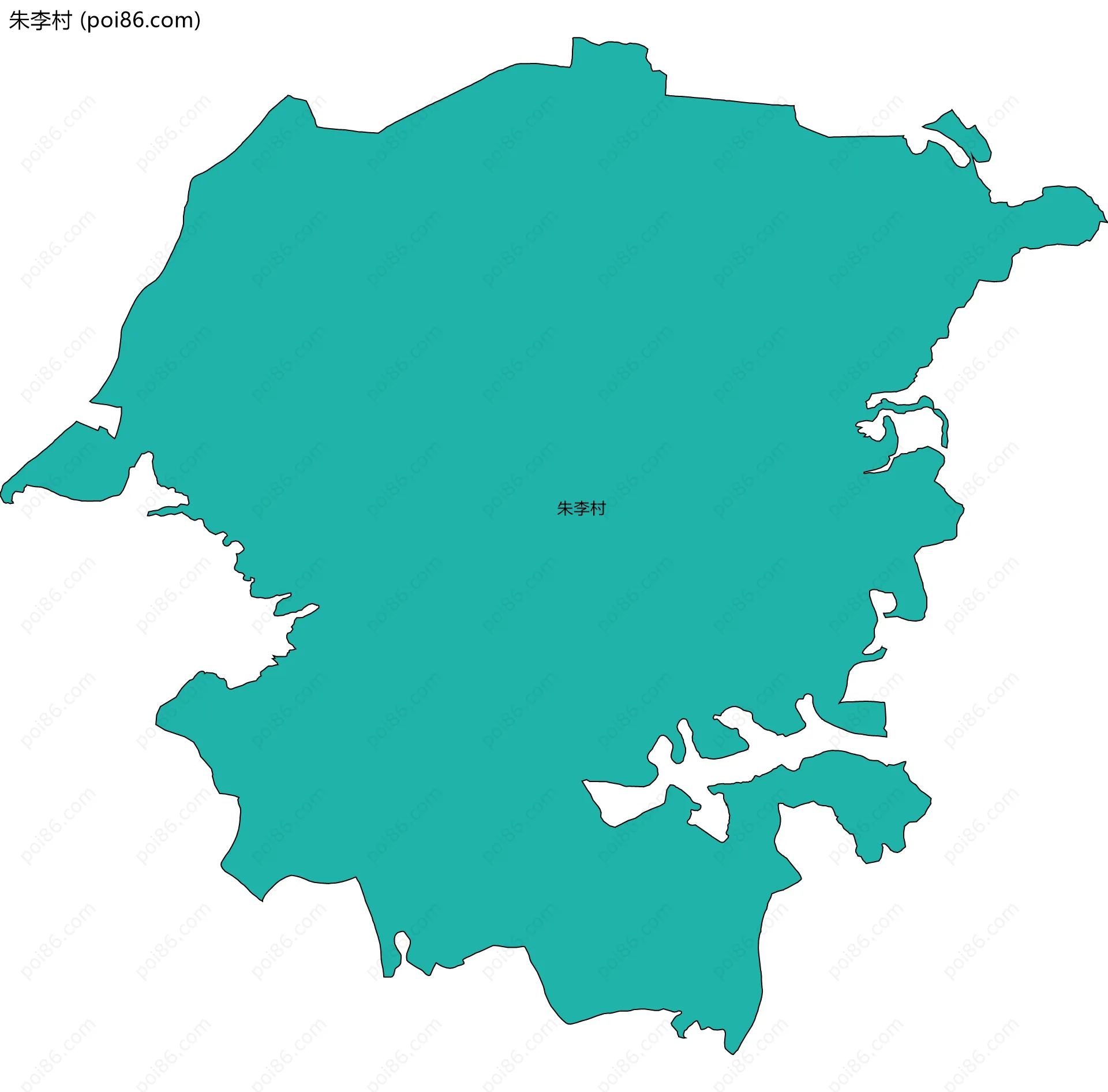 朱李村边界地图