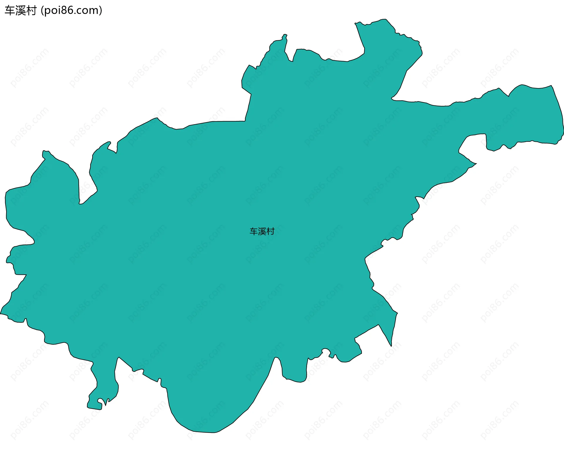 车溪村边界地图