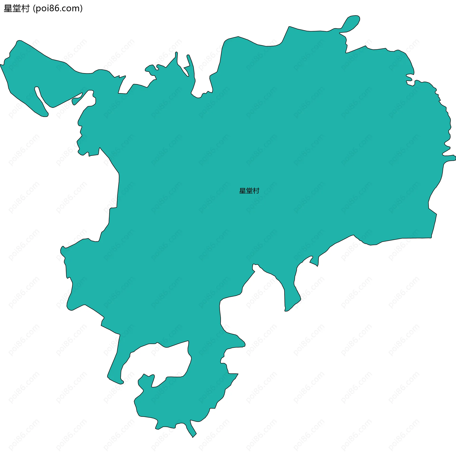 星堂村边界地图