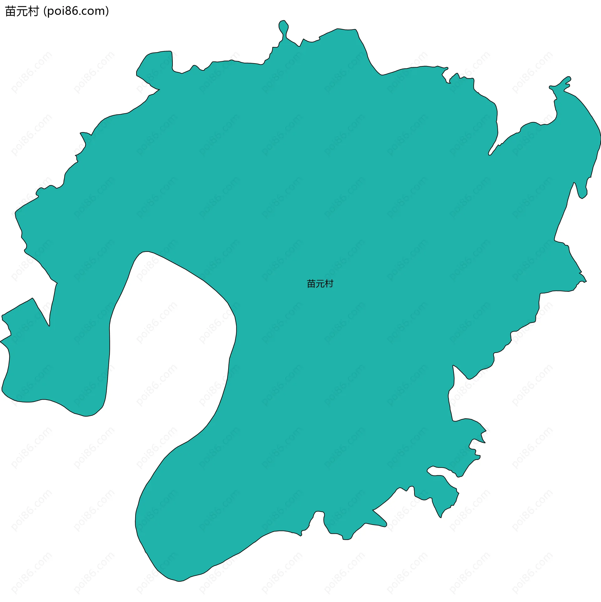 苗元村边界地图