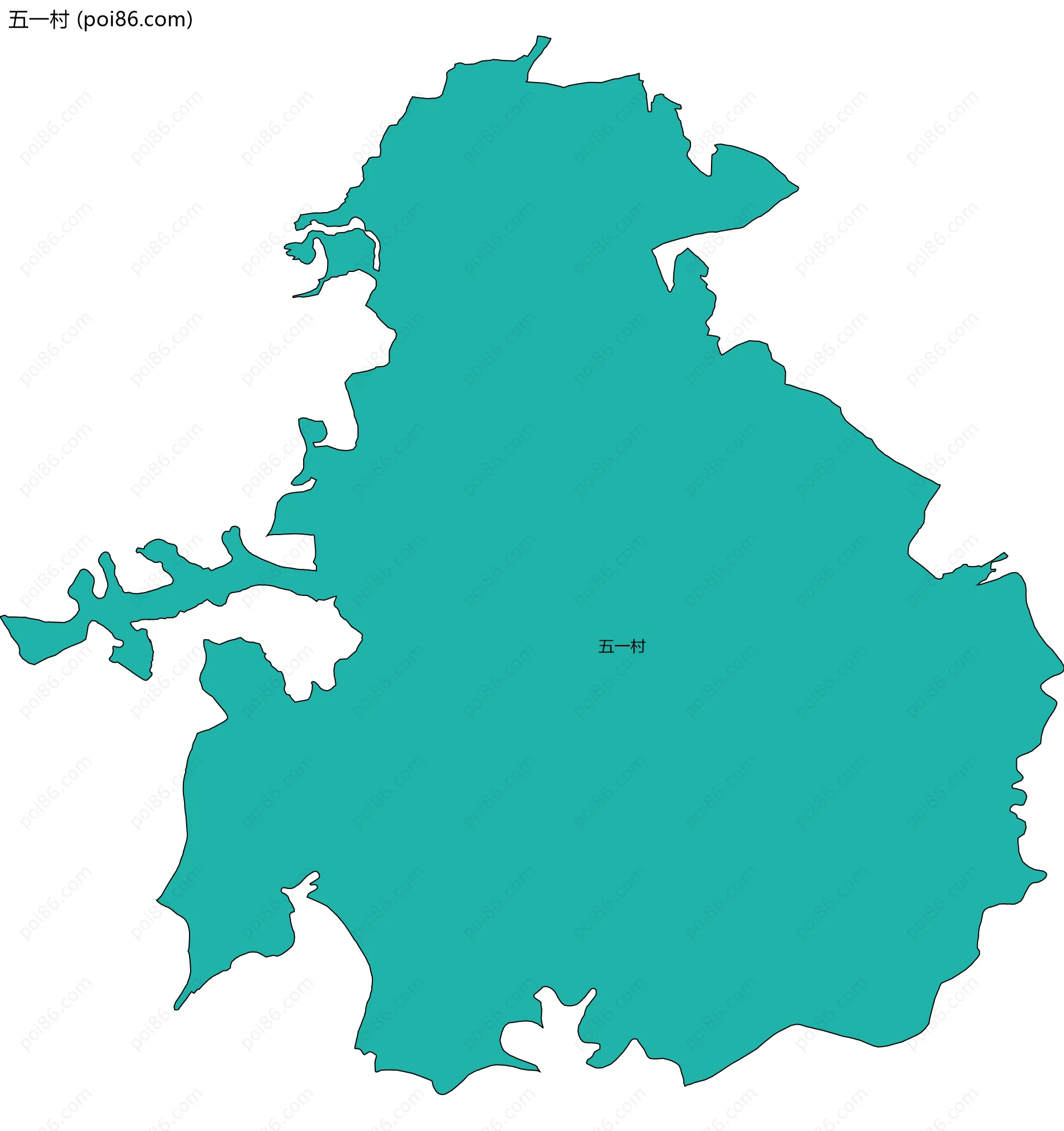 五一村边界地图