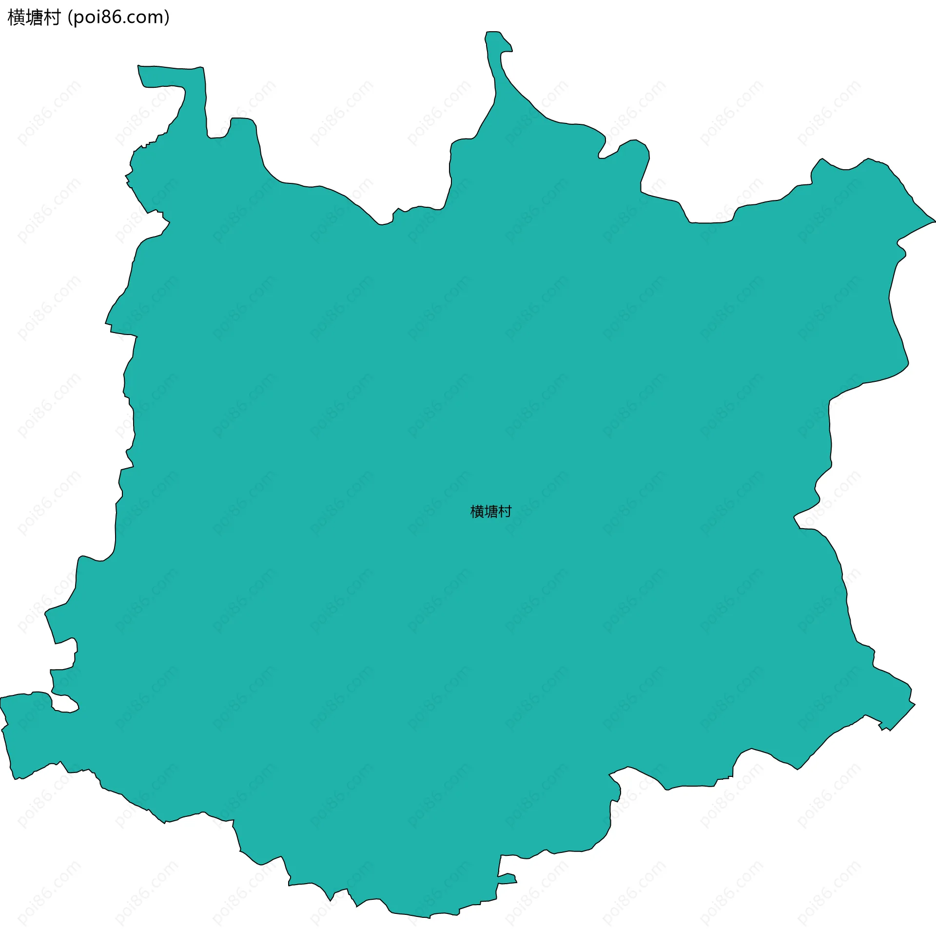 横塘村边界地图