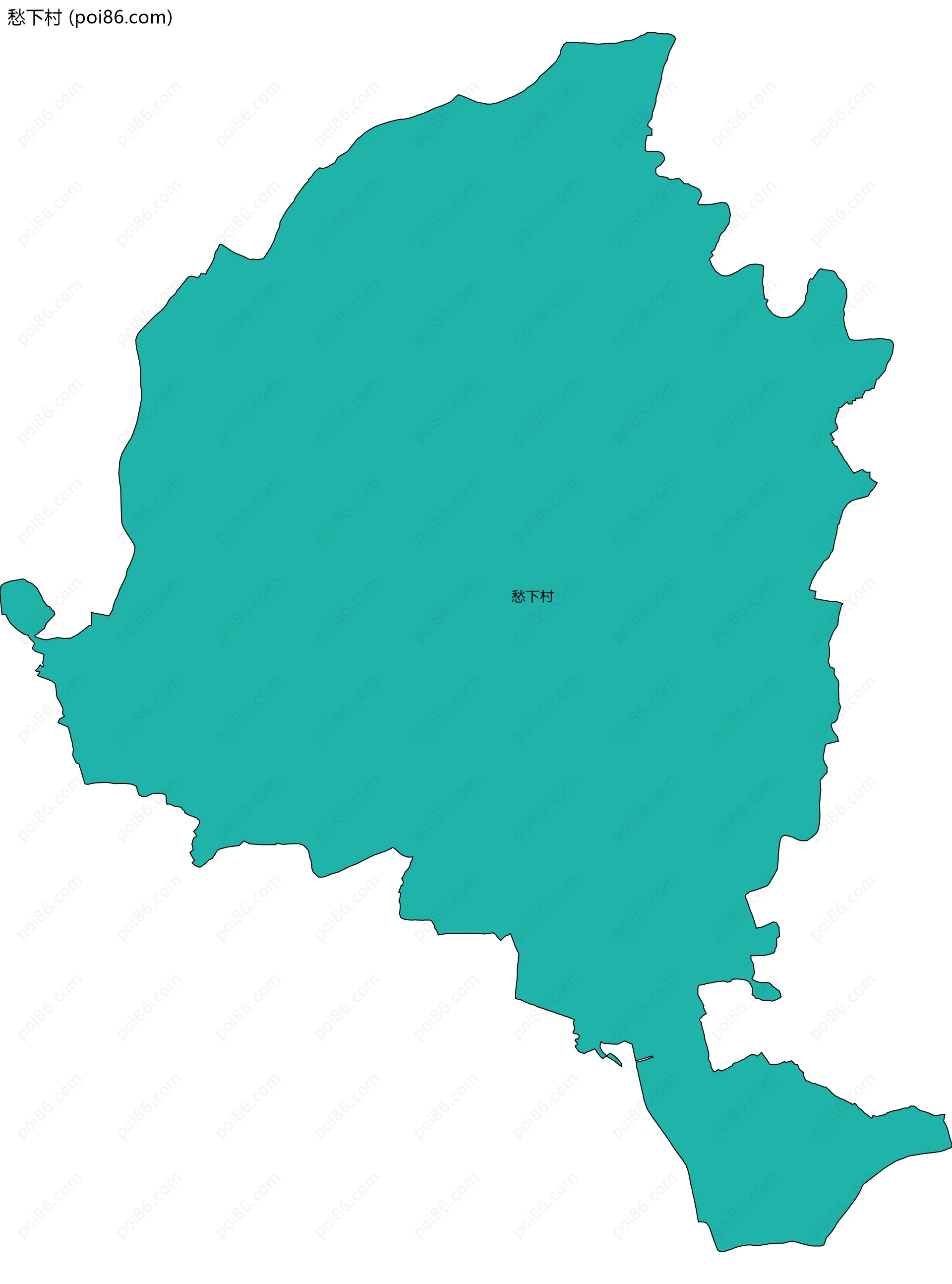 愁下村边界地图