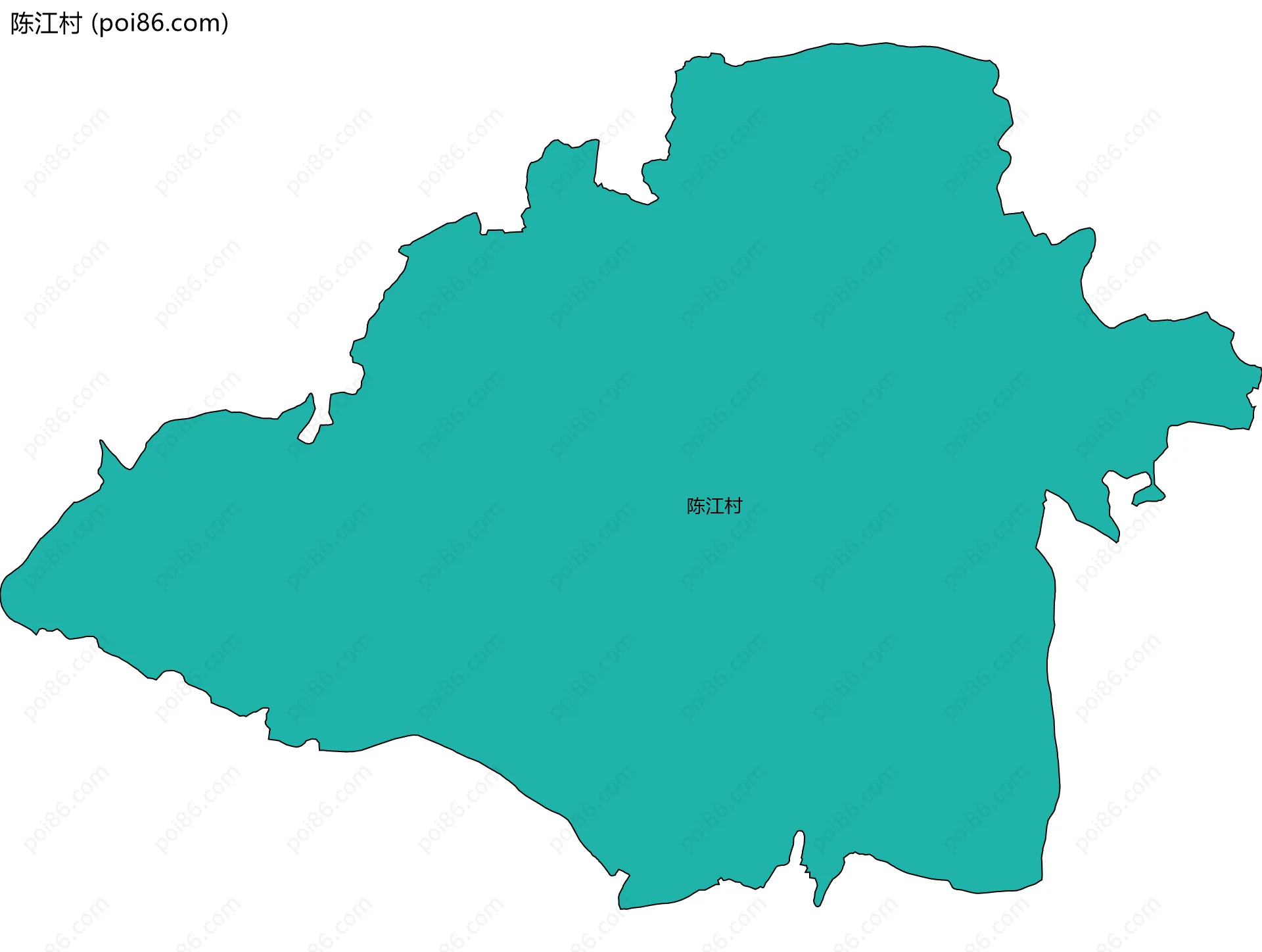 陈江村边界地图
