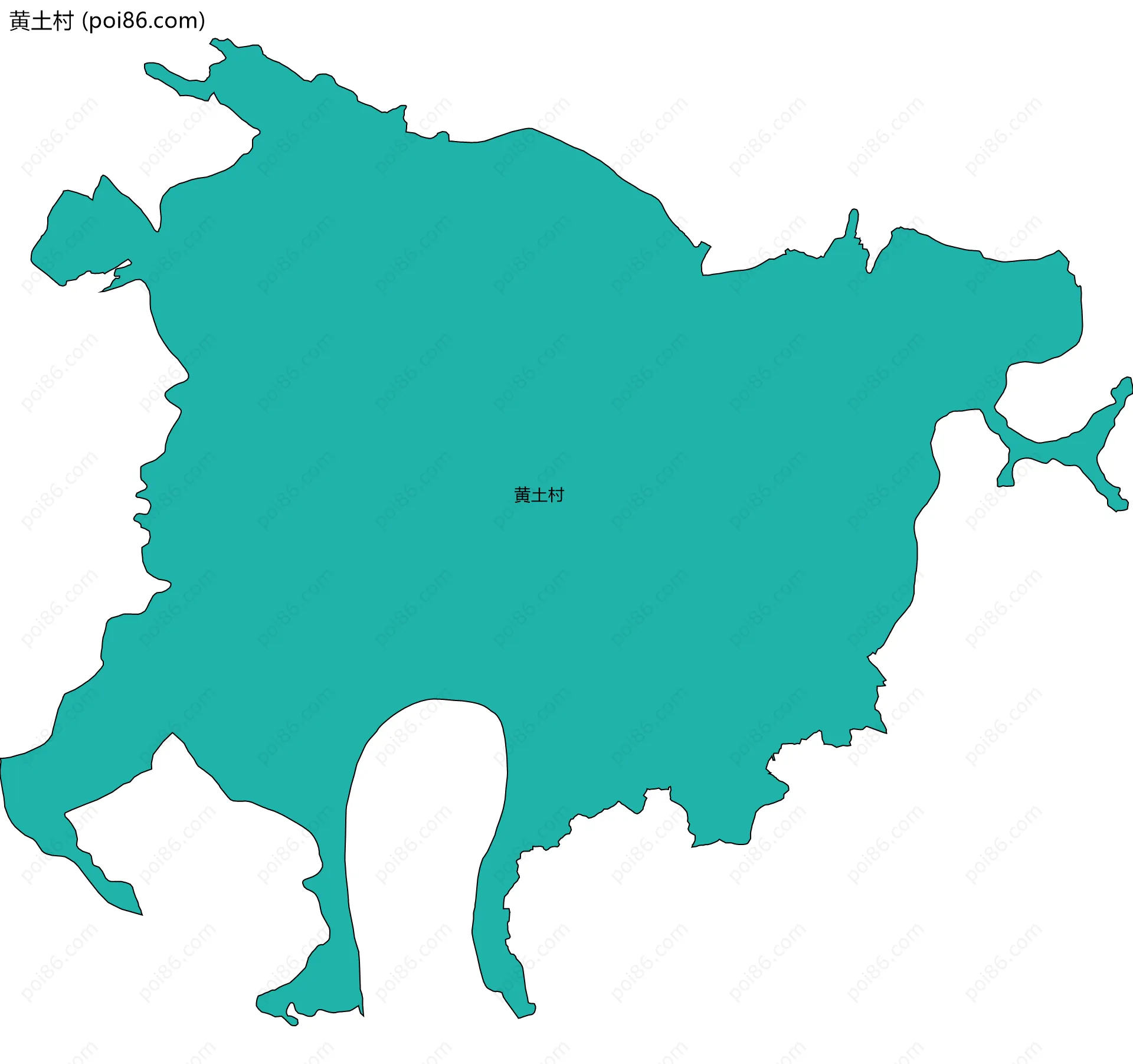 黄土村边界地图