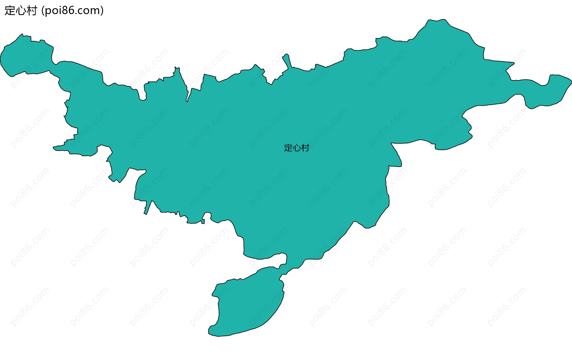 定心村边界地图