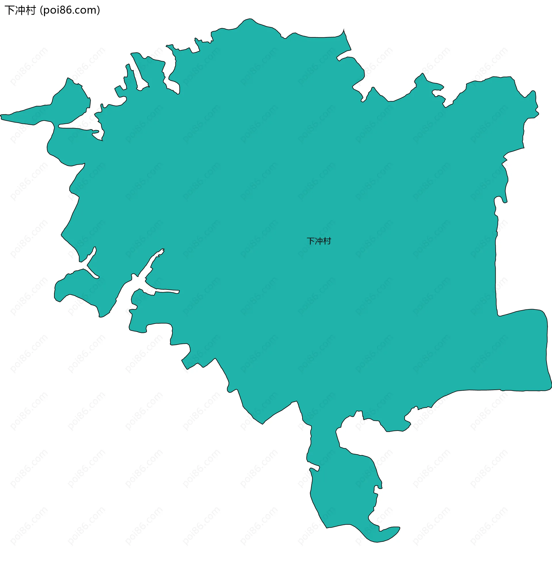 下冲村边界地图