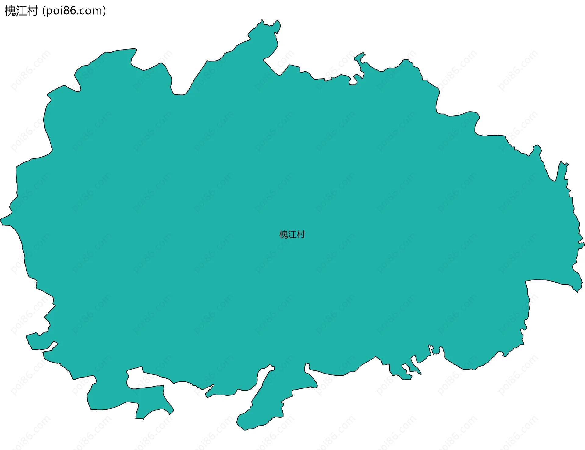 槐江村边界地图
