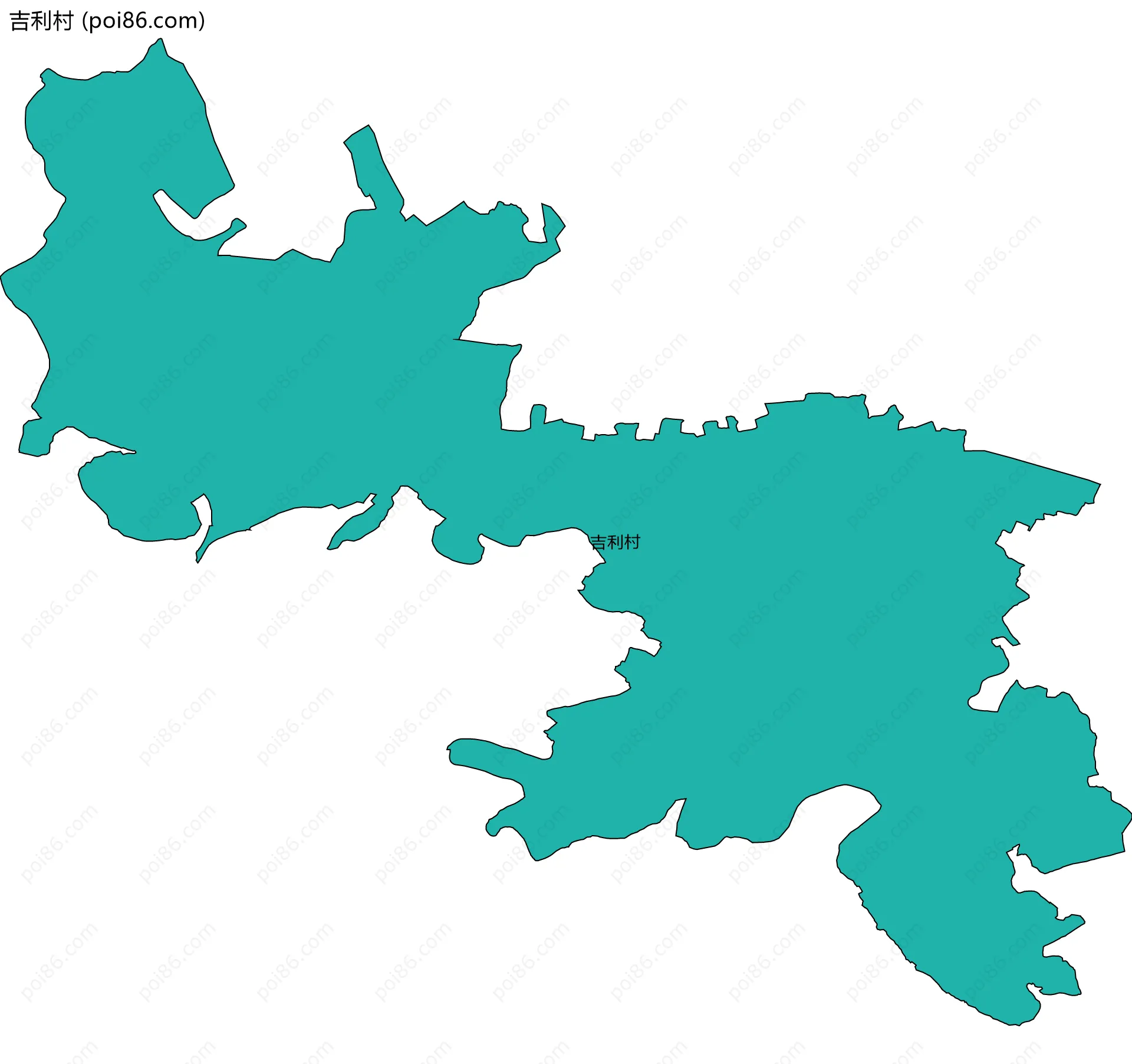 吉利村边界地图