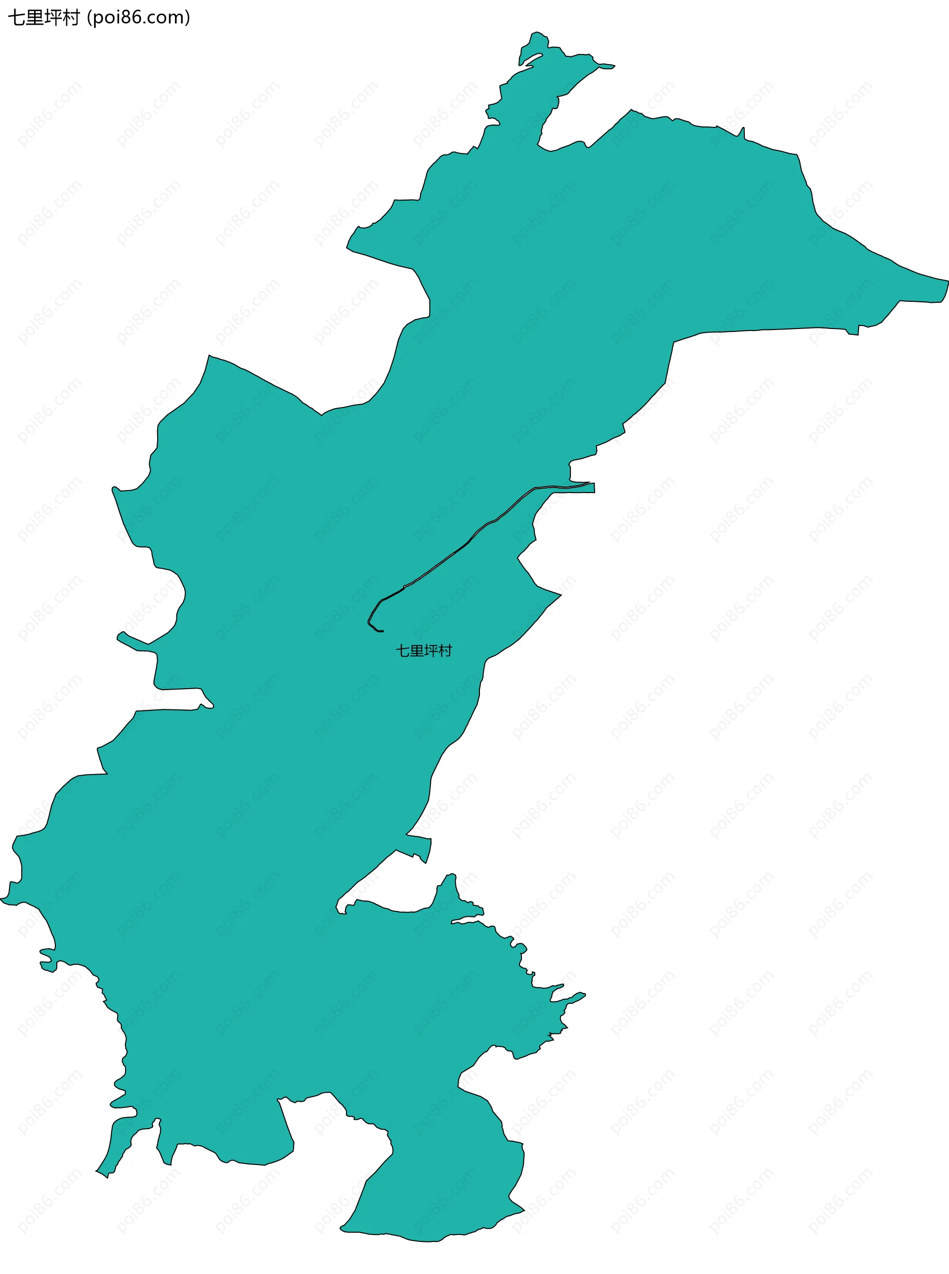 七里坪村边界地图