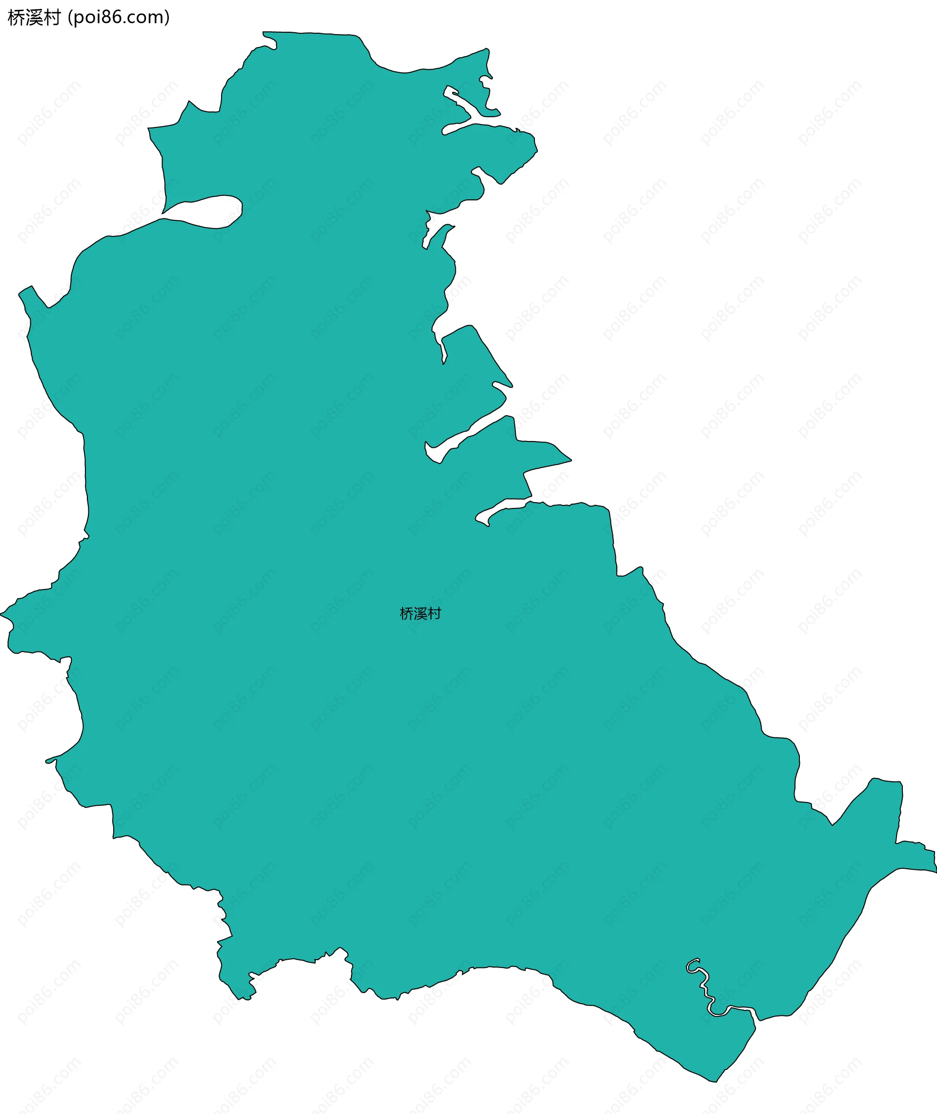 桥溪村边界地图