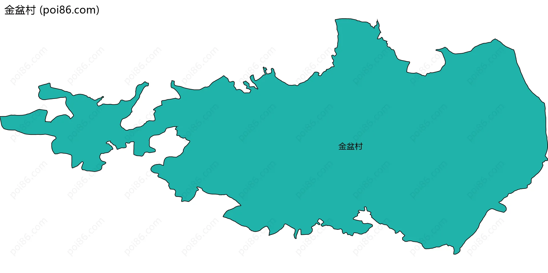 金盆村边界地图