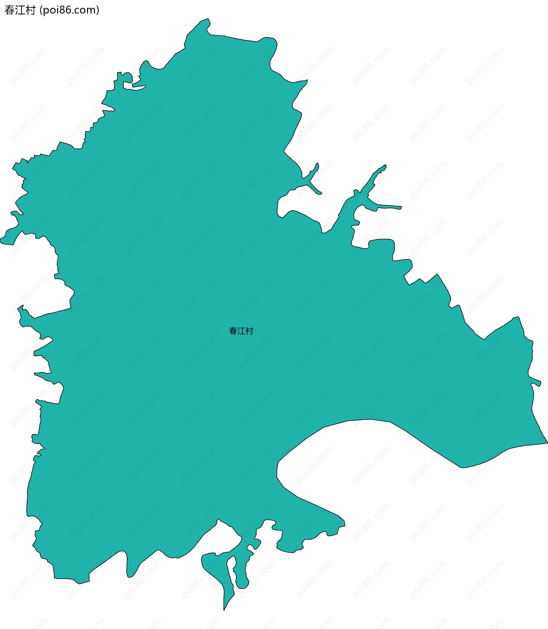 春江村边界地图