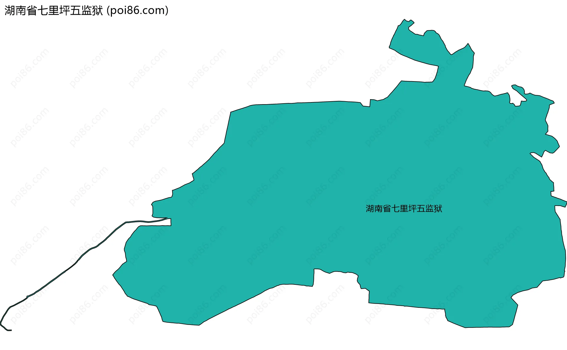 湖南省七里坪五监狱边界地图