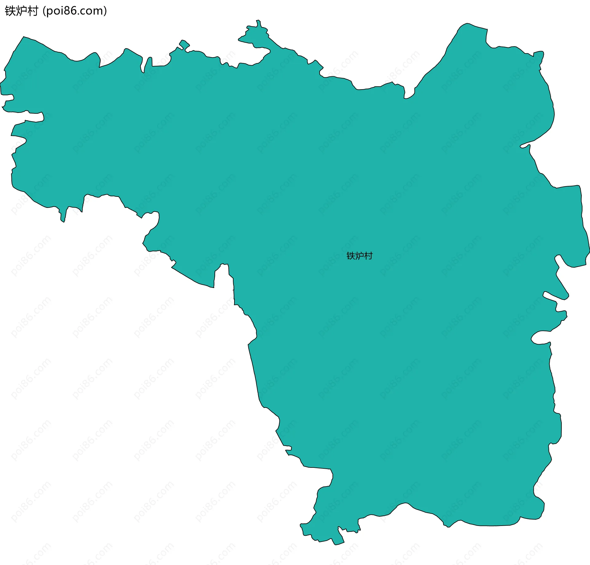 铁炉村边界地图