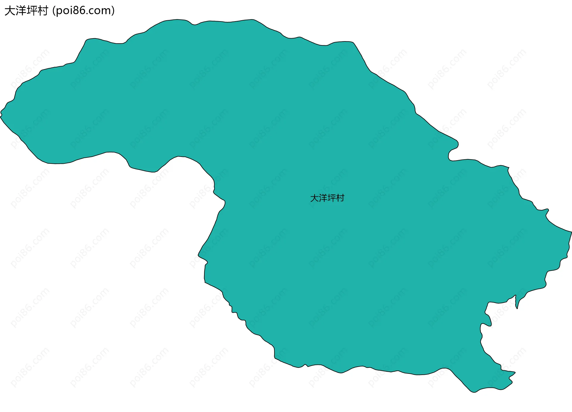 大洋坪村边界地图